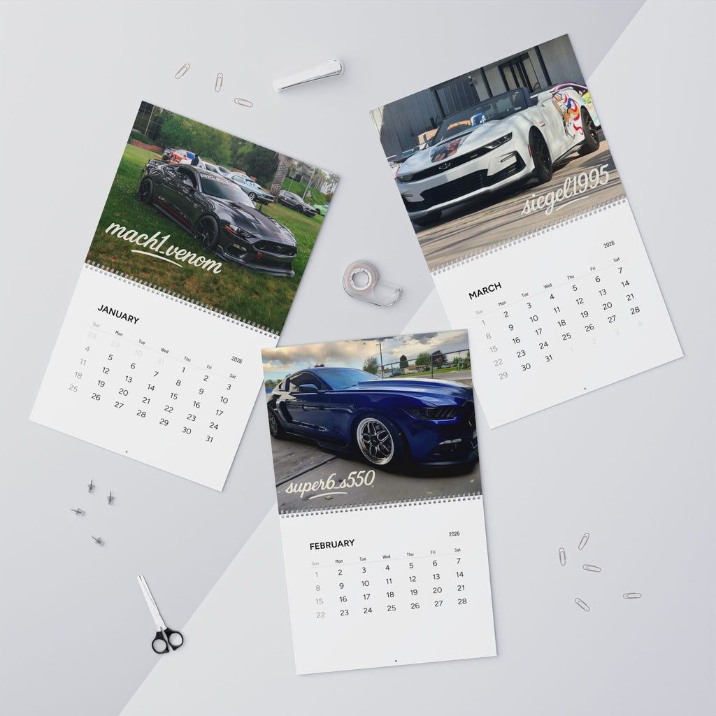 2026 Vampyro Street Royalty Edition THREE Wall Calendar — Monthly Classic Car Photos