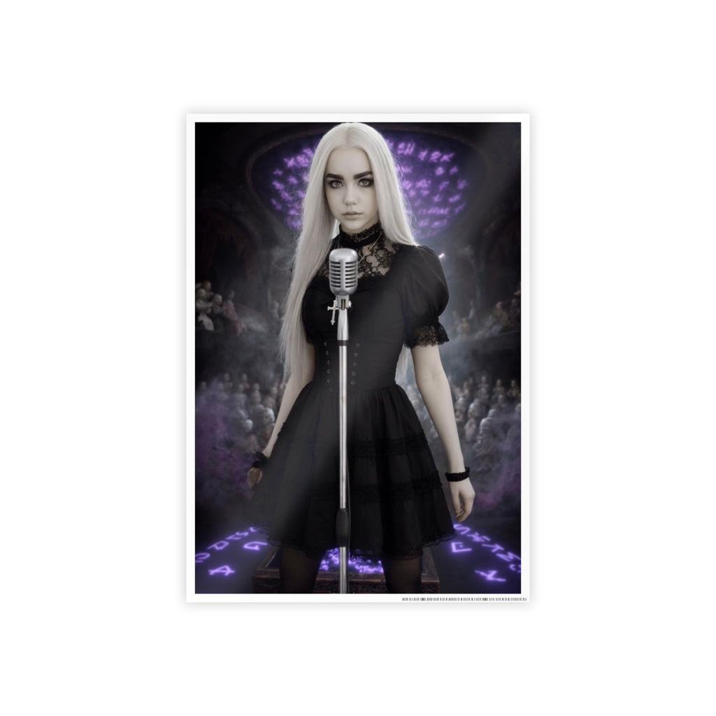 Vampyro Crimson Haunted Music Box Portrait Gloss Poster