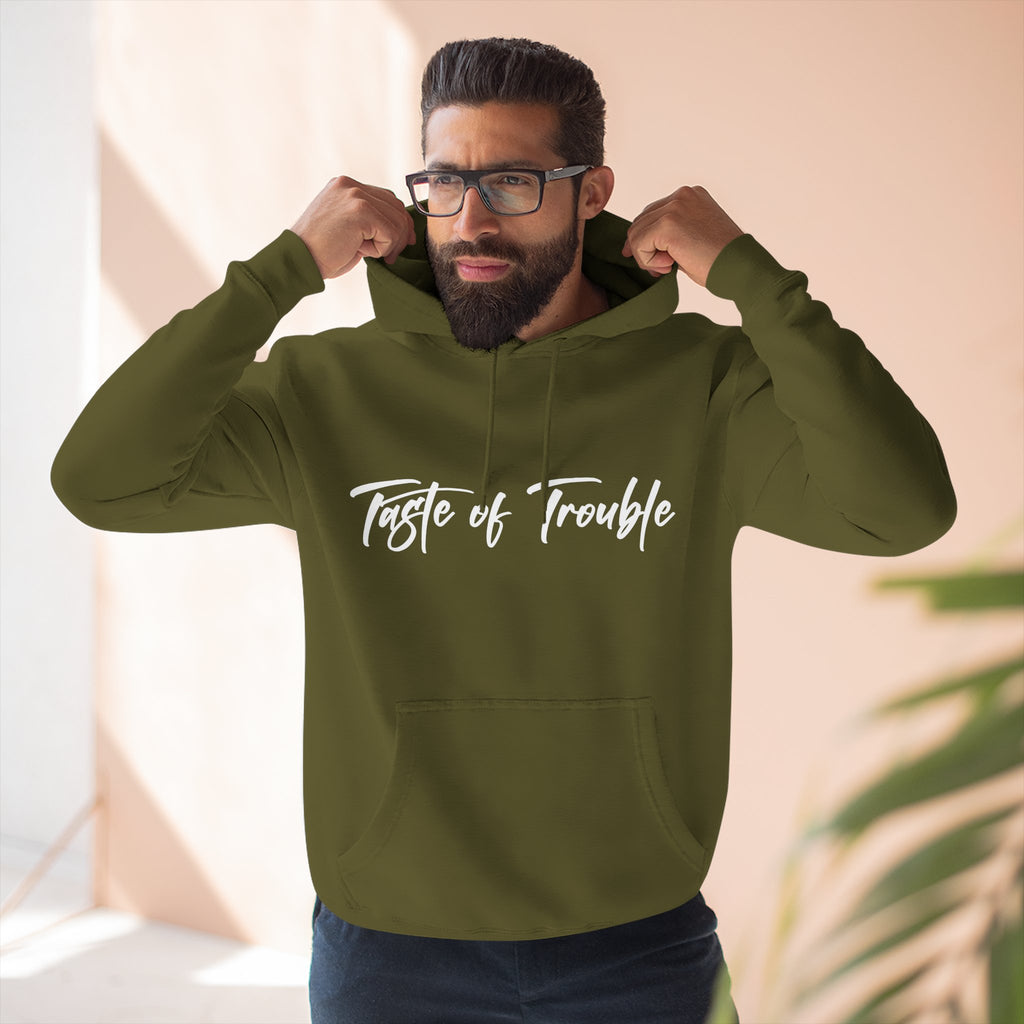 Taste of Trouble Fleece Pullover, Cozy Gift for Women, Casual Wear, Motivational Apparel, Holiday Gift