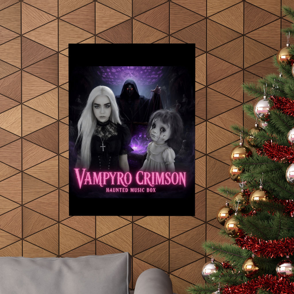 Vampyro Crimson Haunted Music Box Matte Poster