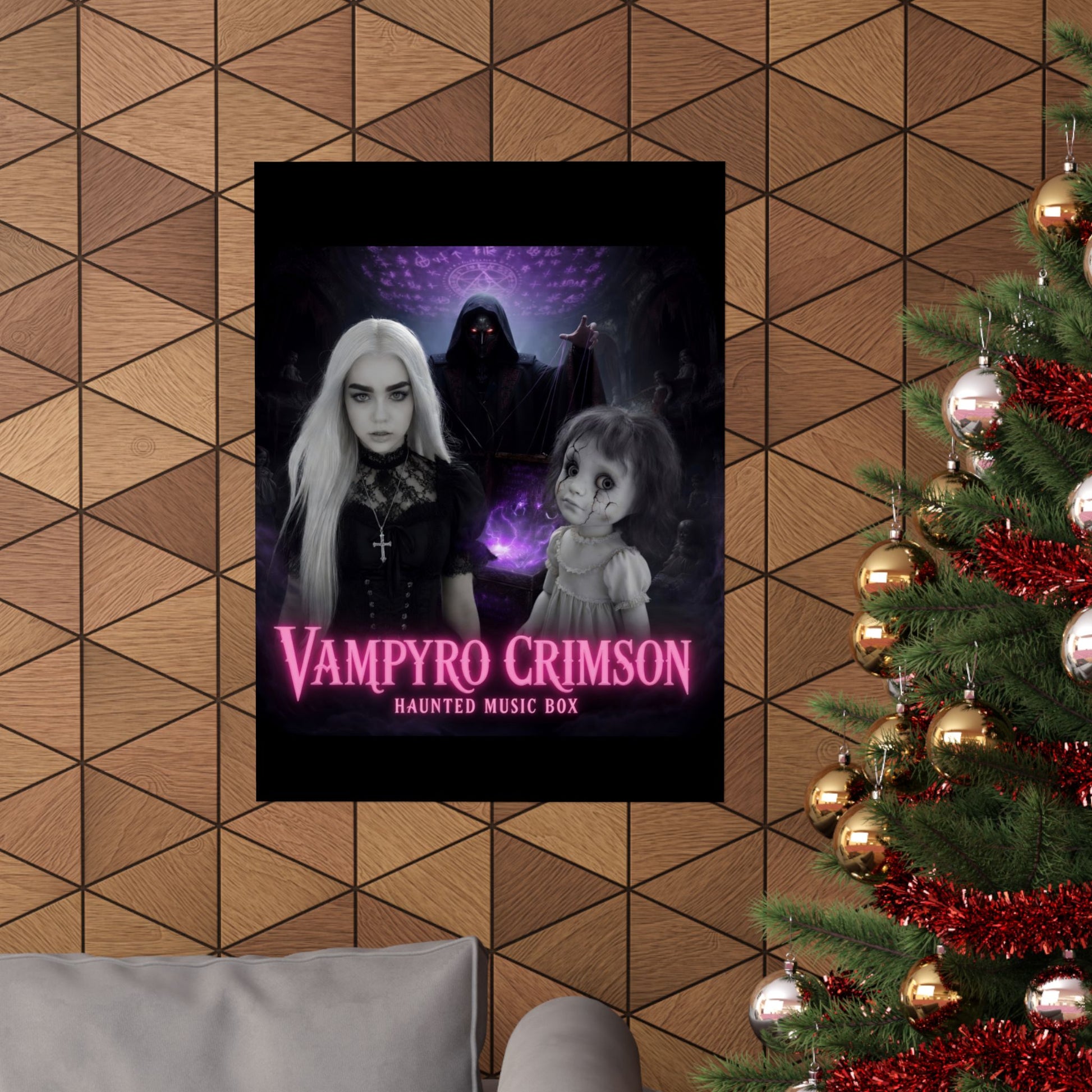 Vampyro Crimson Haunted Music Box Matte Poster