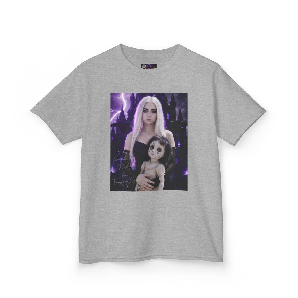 Vampyro Crimson “Haunted Music Box” Official Kids Tee – Gothic Doll Edition