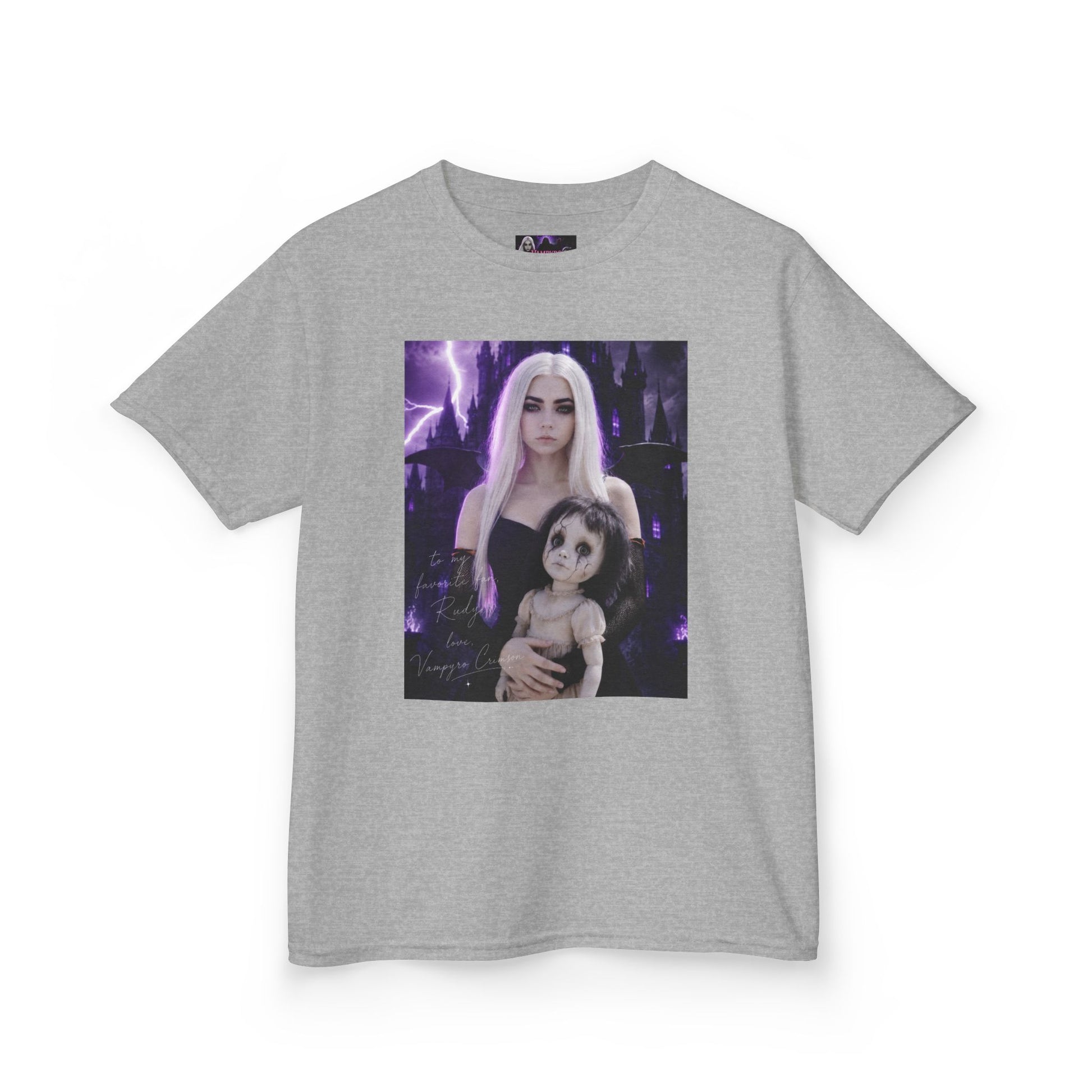 Vampyro Crimson “Haunted Music Box” Official Kids Tee – Gothic Doll Edition