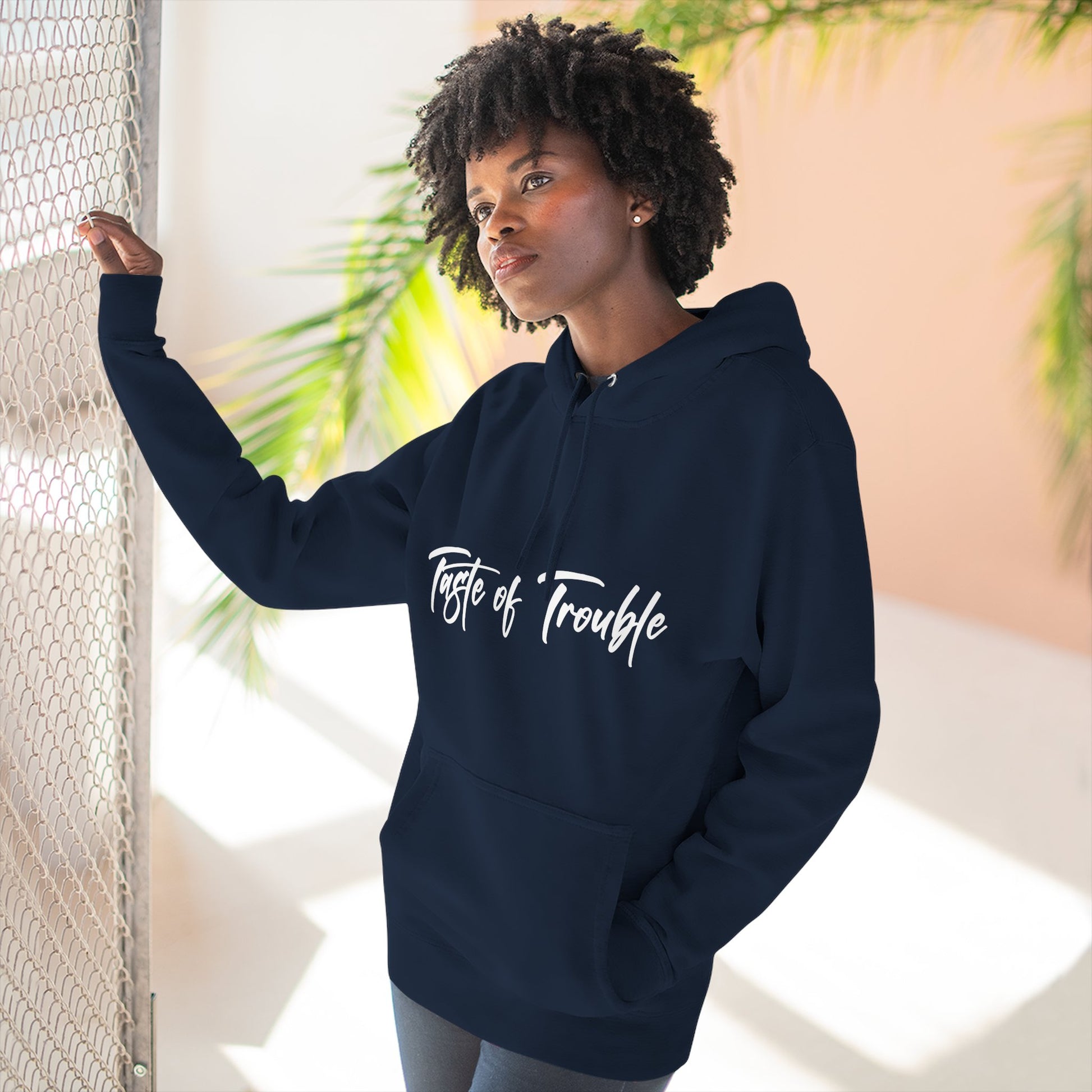 Taste of Trouble Fleece Pullover, Cozy Gift for Women, Casual Wear, Motivational Apparel, Holiday Gift