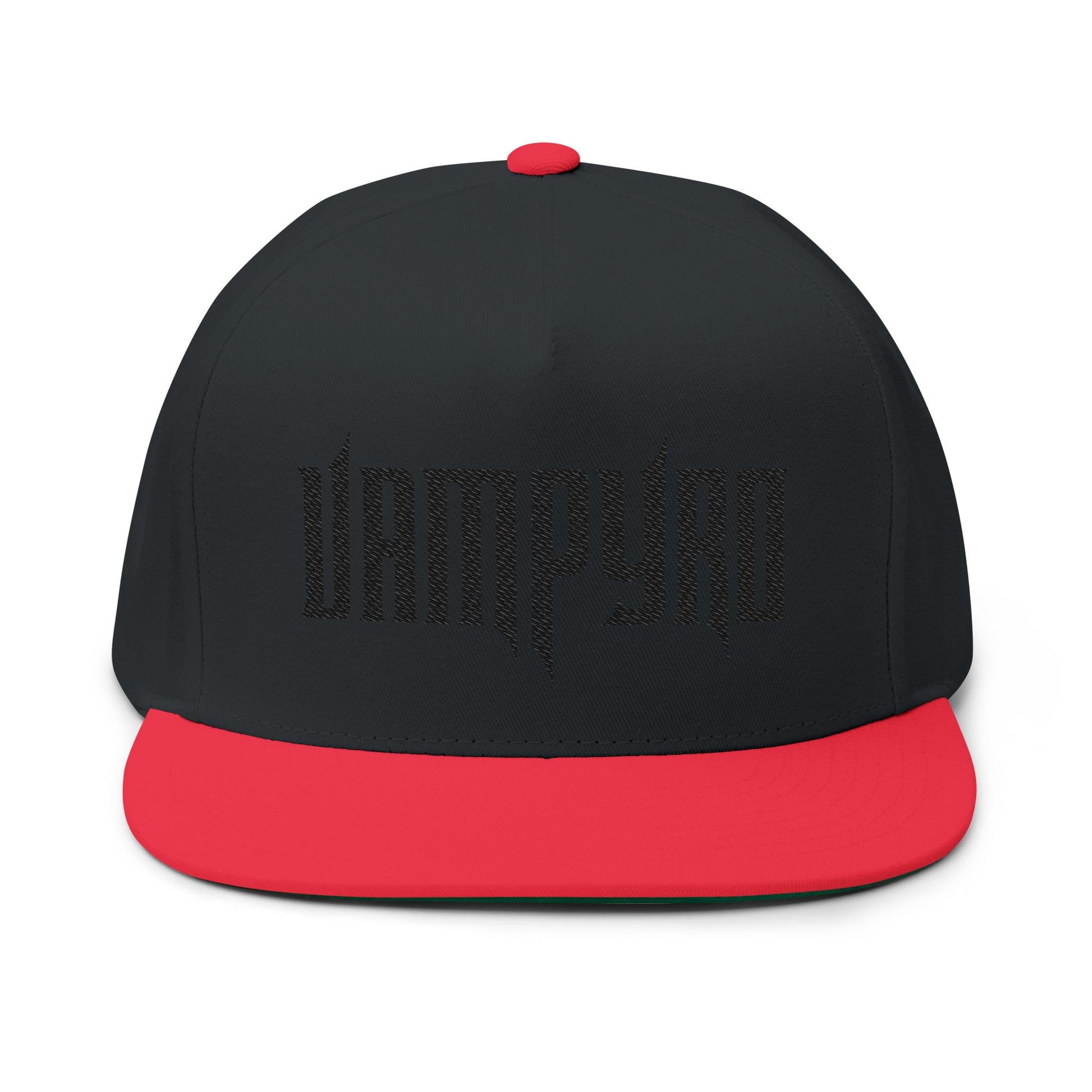 Vampyro Flat Bill Cap - Trendy Streetwear Hat for Urban Style, Perfect for Festivals, Outdoor Events, and Everyday Wear, Adjustable Cap