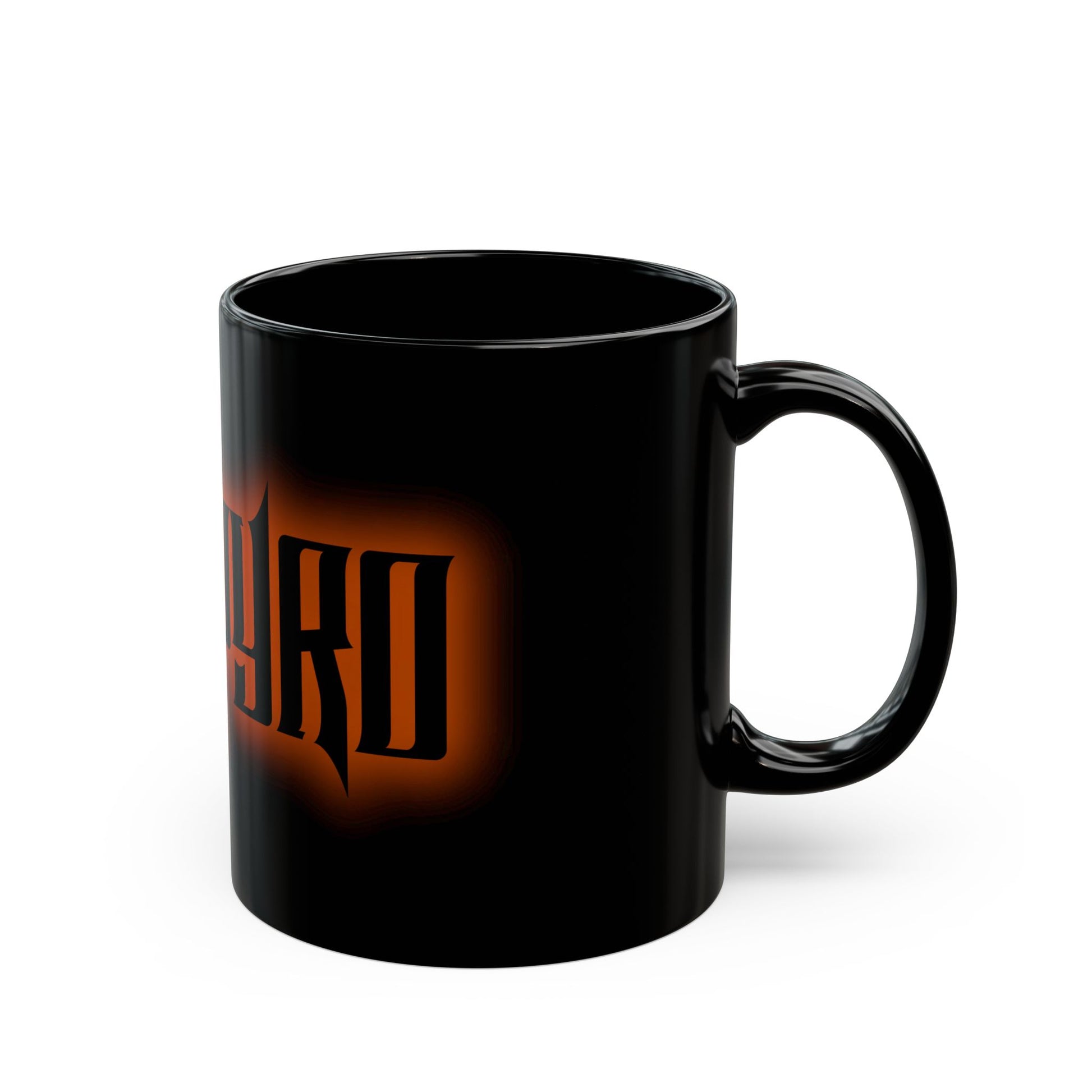 Vampyro Black Coffee Mug — Gothic Orange Logo (11oz & 15oz)