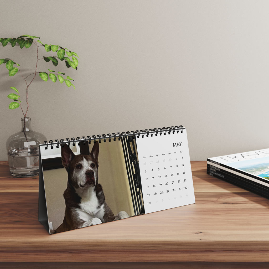 Personalized 2026 Desktop Calendar for Jeter — Photo Grid Desk Calendar (Custom Pet & Family)