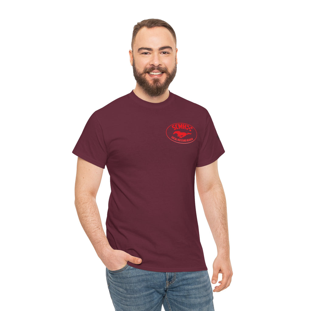 Unisex Heavy Cotton Tee with SoCal Mustang Heaven Design, Casual Tee, Gift for Car Lovers, Mustang Enthusiast Shirt, Iconic Graphic Tee