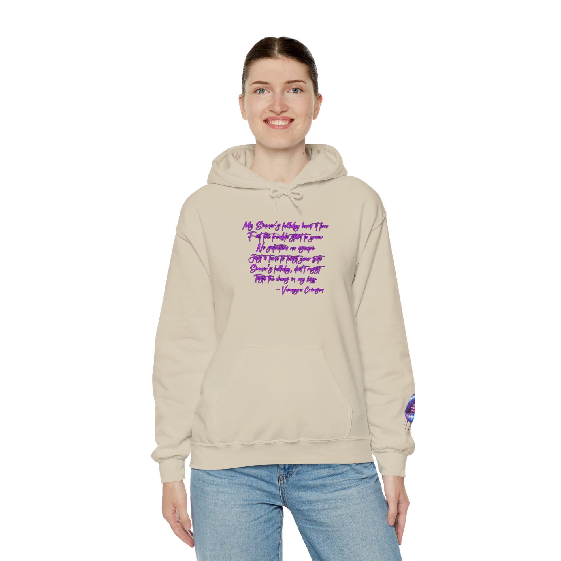 Taste of Trouble Inspirational Hoodie for Creative Souls, Motivational Sweatshirt, Unisex Heavy Blend, Modern Casual Wear, Gift for Artists, Trendy [...]