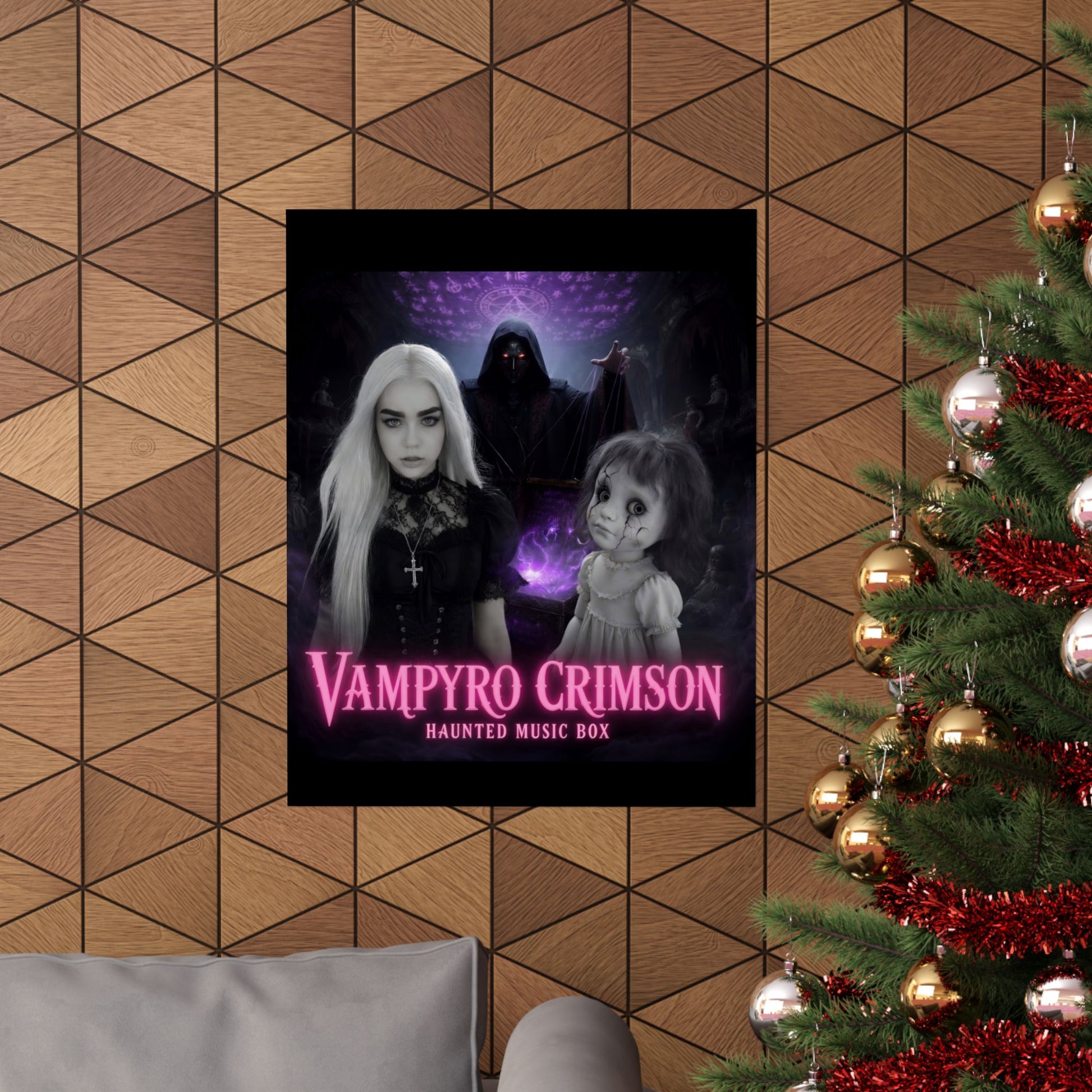 Vampyro Crimson Haunted Music Box Matte Poster