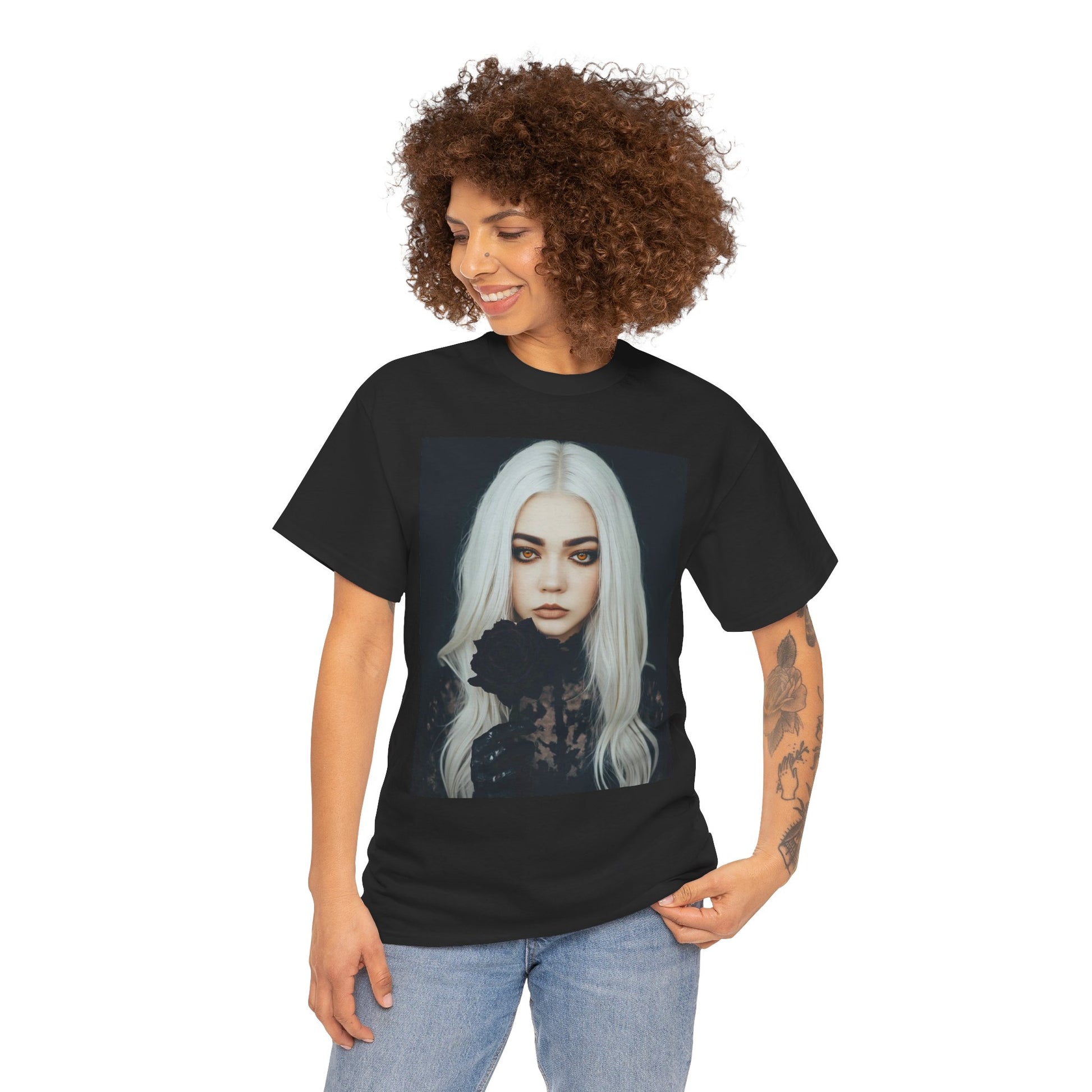Digitally Autographed Vampyro Crimson Gothic Art Unisex Tee, Halloween Shirt, Alternative Fashion, Spooky Graphic Tee, Witchy Aesthetic Clothing, Edgy Outfit Idea