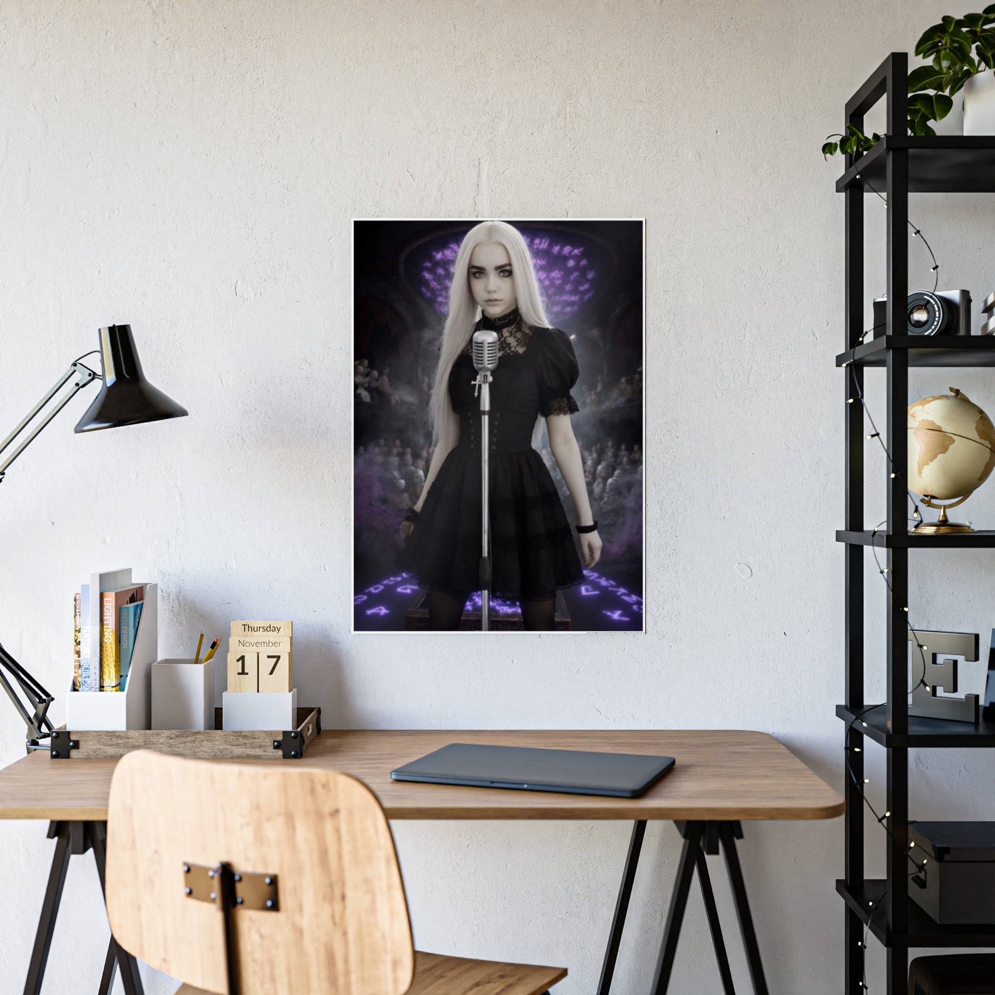 Vampyro Crimson Haunted Music Box Portrait Gloss Poster