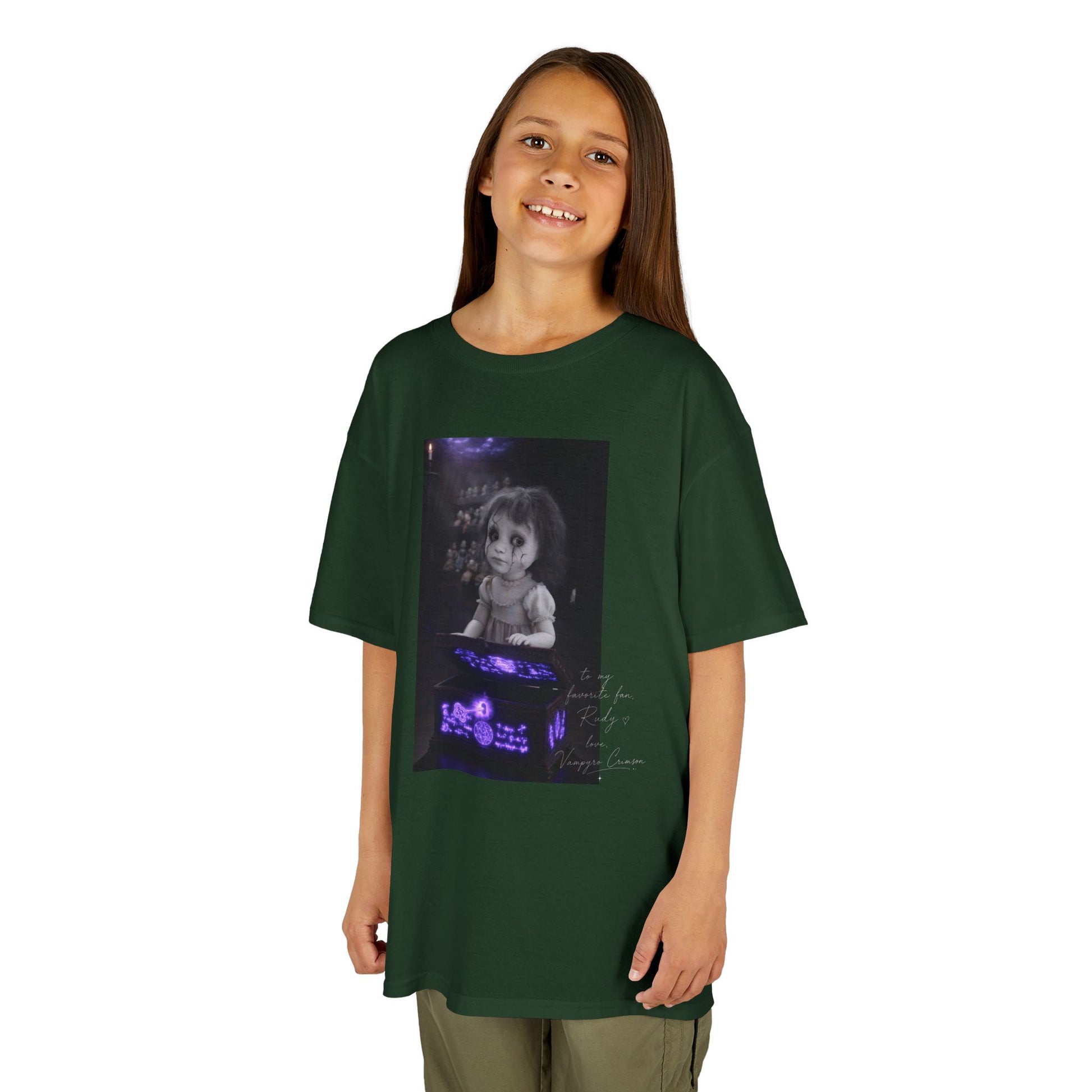 Vampyro Crimson – Haunted Music Box Kids Gothic Horror T-Shirt