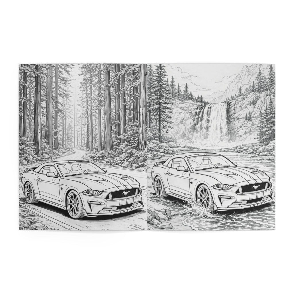 Mr. Trouble Mustang Coloring Book — Automotive Road Trip + Vampyro Crimson Designs