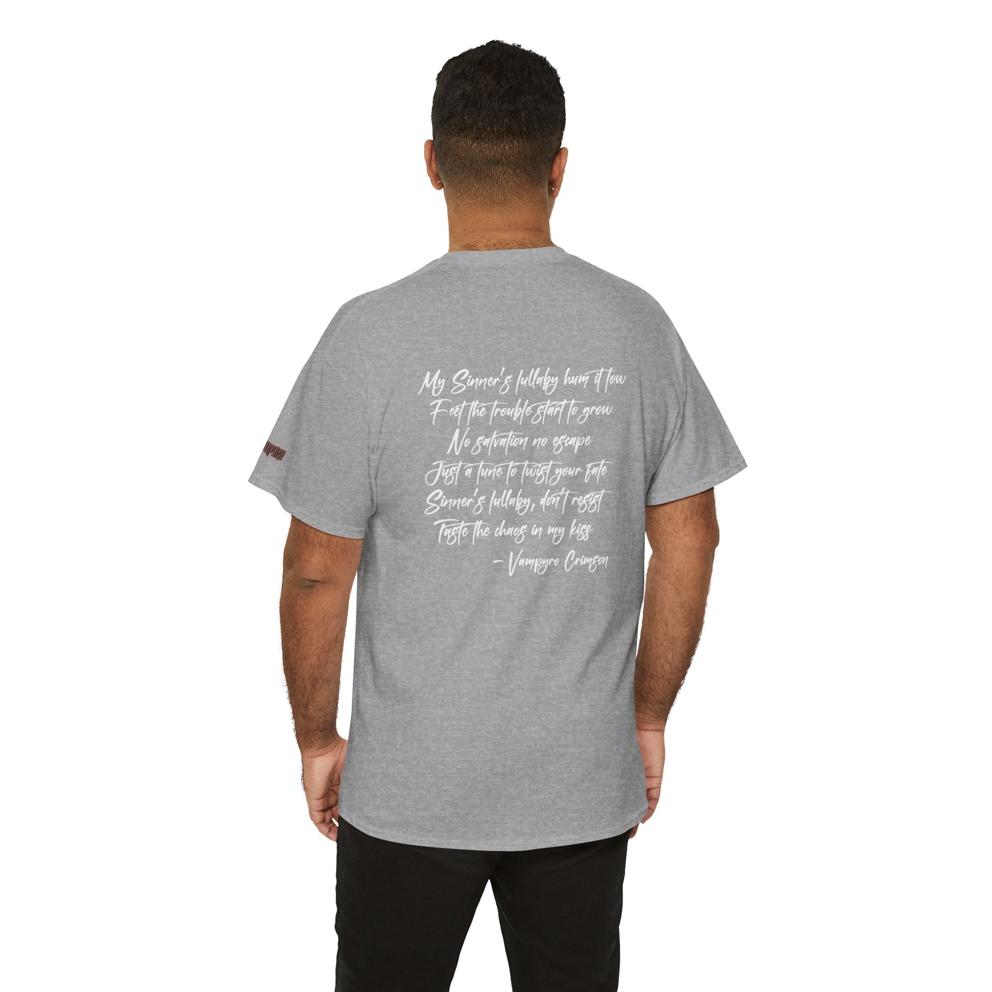 Taste of Trouble Vampyro Crimson Lyrics Unisex Heavy Cotton Tee - Casual Comfort, Everyday Wear, Gift for Friends, Stylish Casual Tee, Versatile Fashion