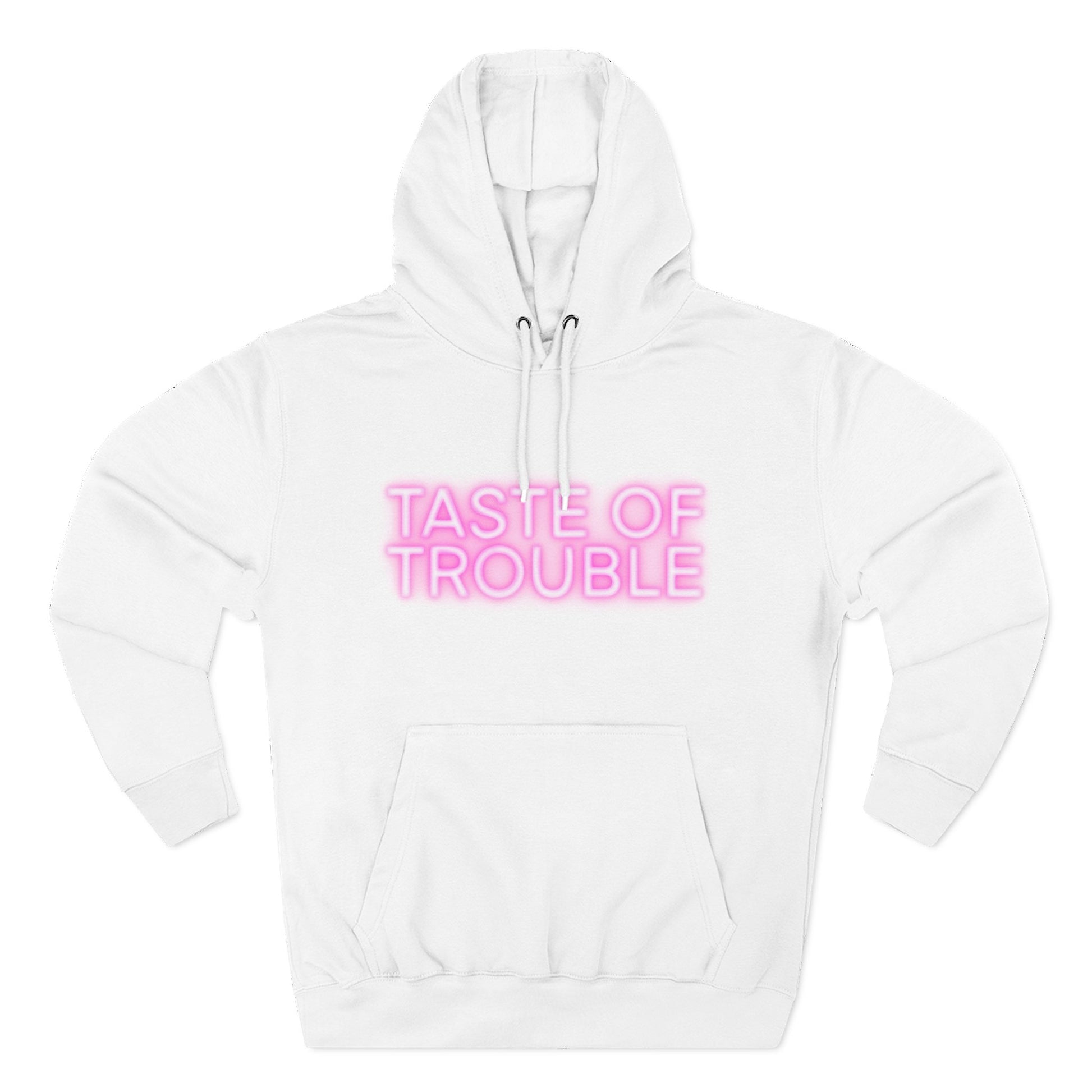 Taste of Trouble Hoodie - Trendy Three-Panel Fleece Pullover, Stylish Gift for Fashion Lovers, Cozy Casual Wear