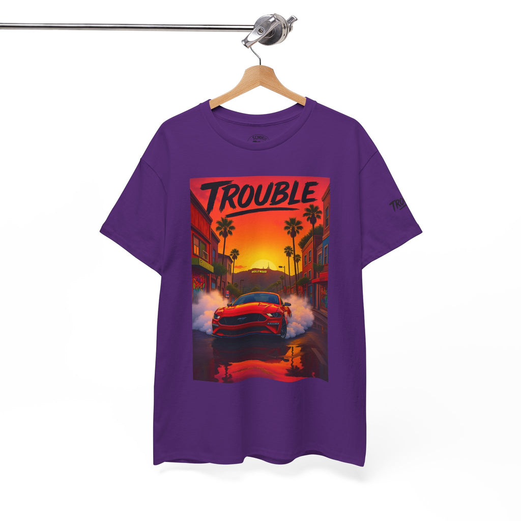 Trouble Retro Trouble Graphic Tee, Unisex Cotton T-Shirt, Cool Streetwear Shirt, Casual Summer Tee, Gift for Car Lovers
