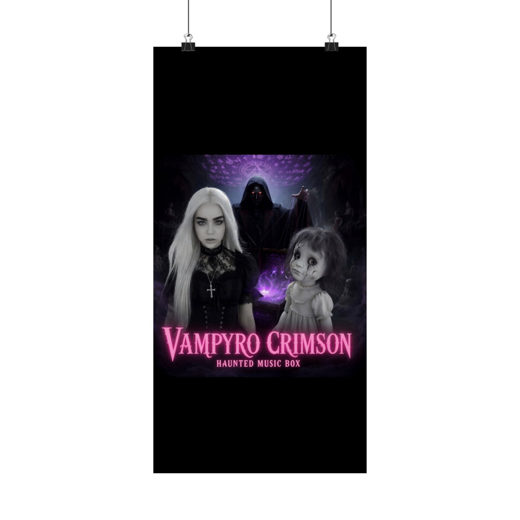 Vampyro Crimson Haunted Music Box Matte Poster