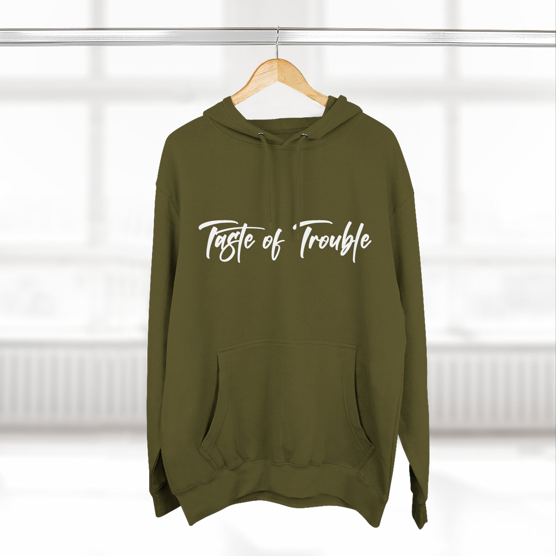 Taste of Trouble Fleece Pullover, Cozy Gift for Women, Casual Wear, Motivational Apparel, Holiday Gift