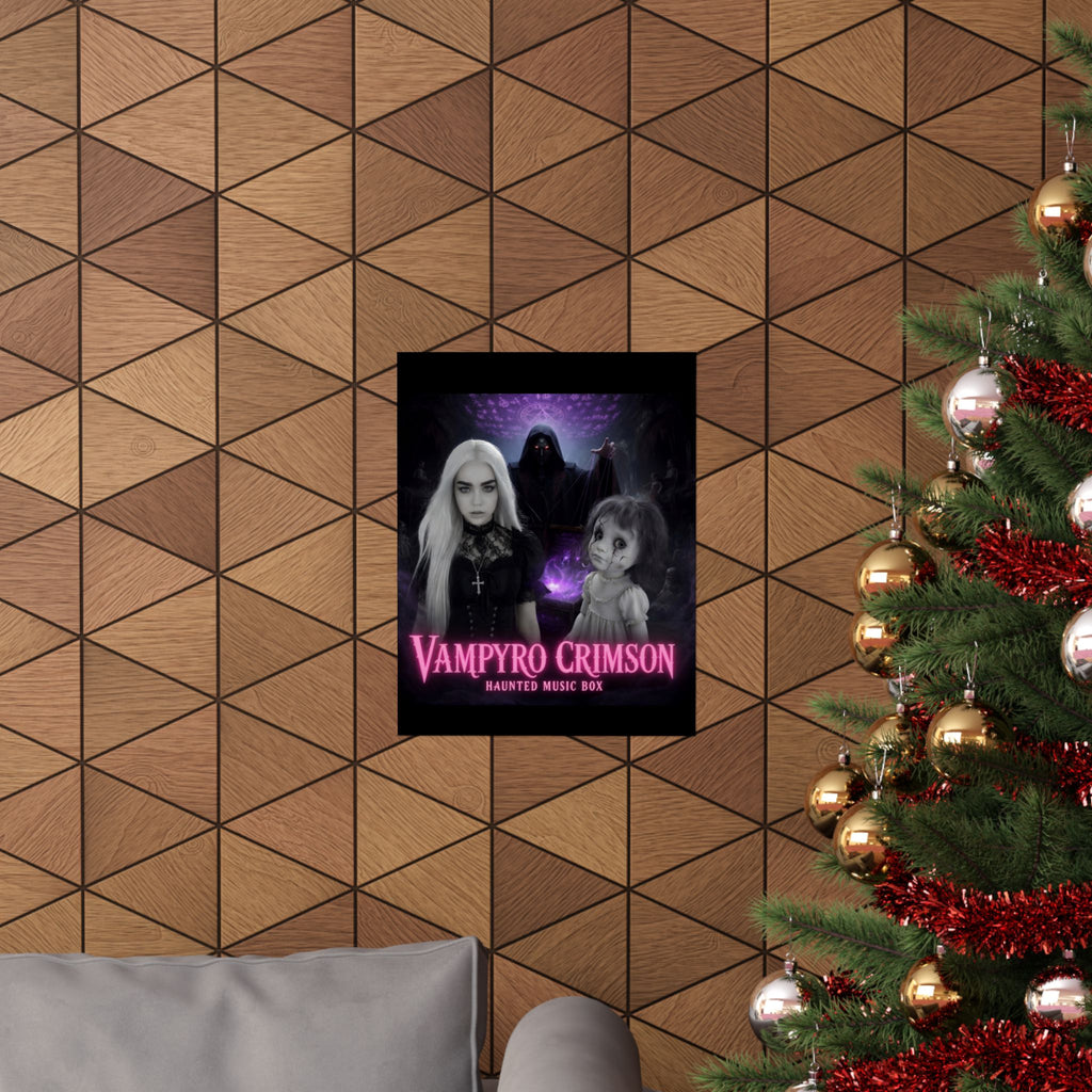 Vampyro Crimson Haunted Music Box Matte Poster
