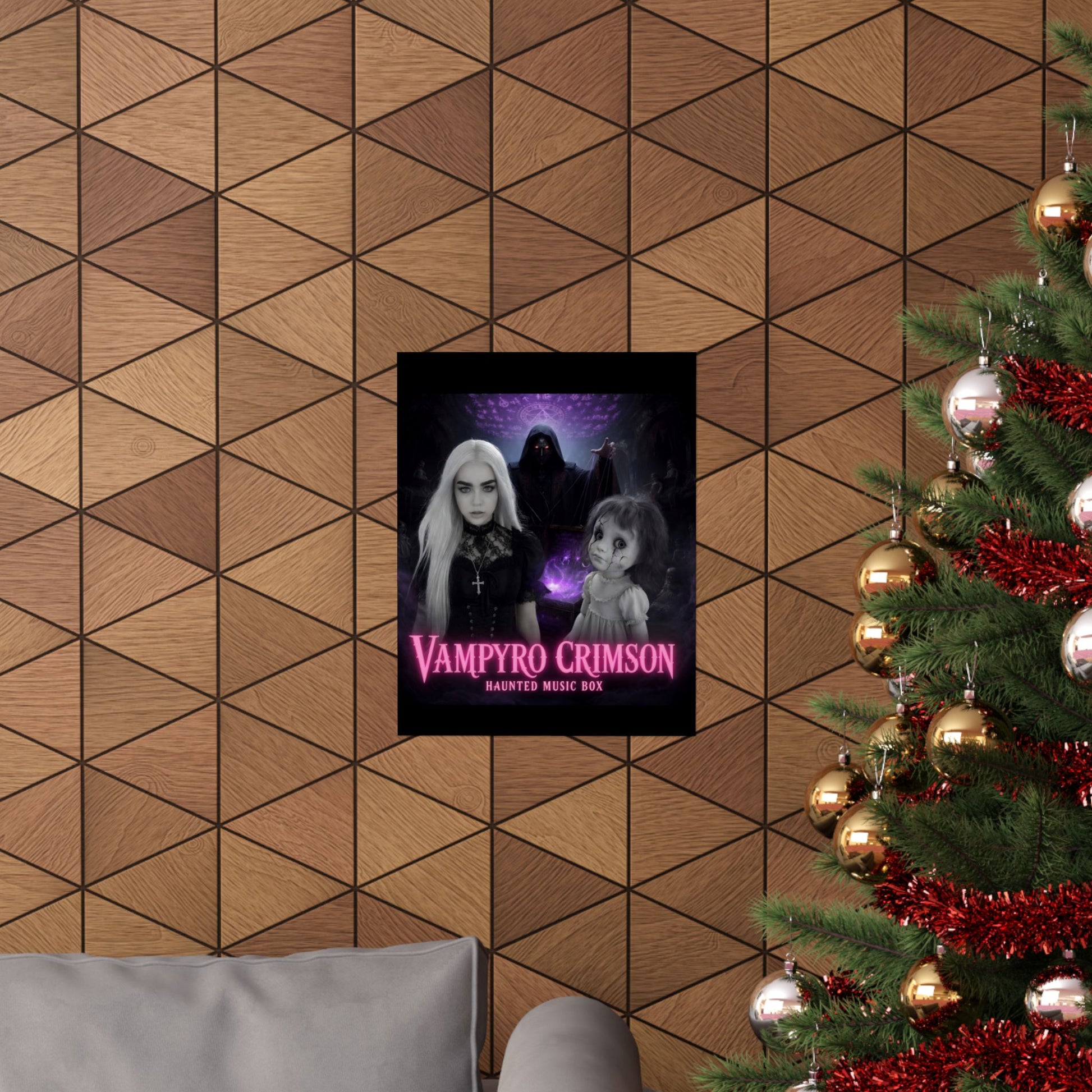 Vampyro Crimson Haunted Music Box Matte Poster