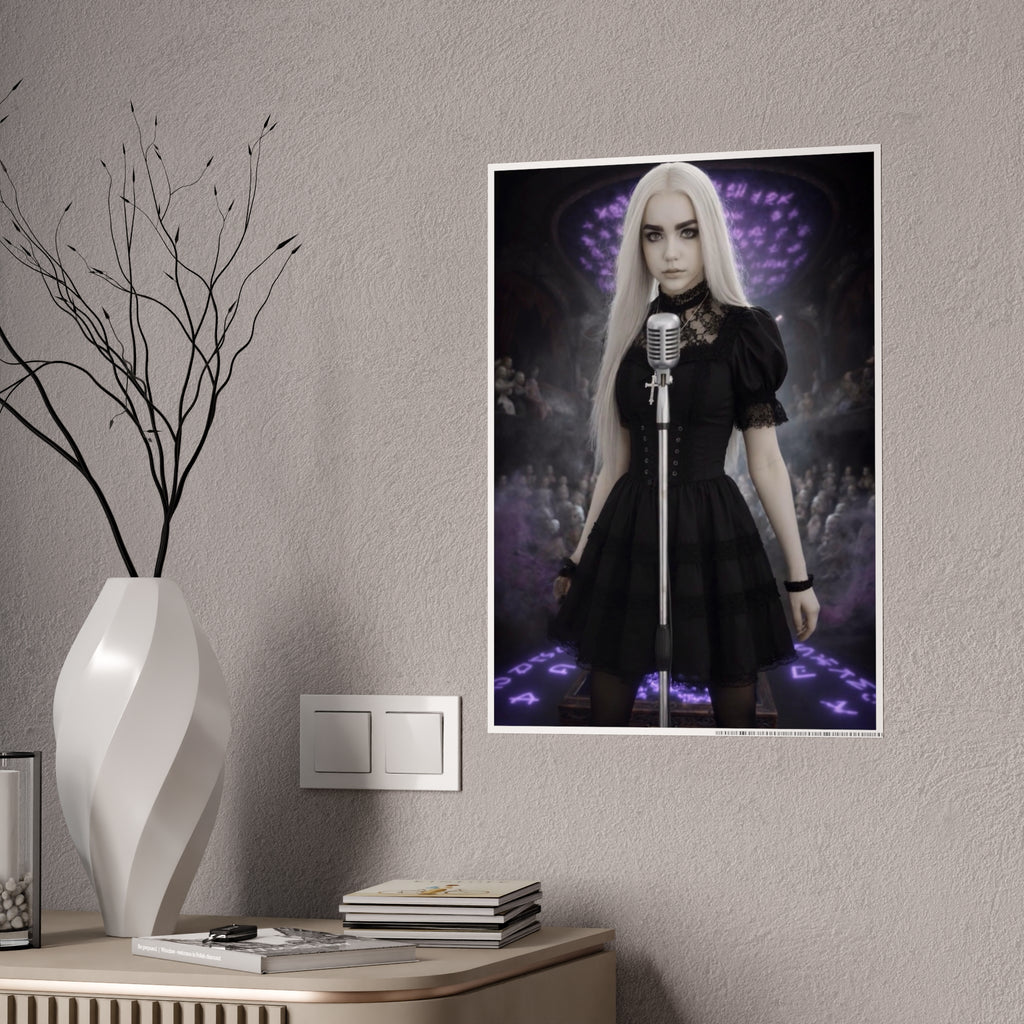 Vampyro Crimson Haunted Music Box Portrait Gloss Poster