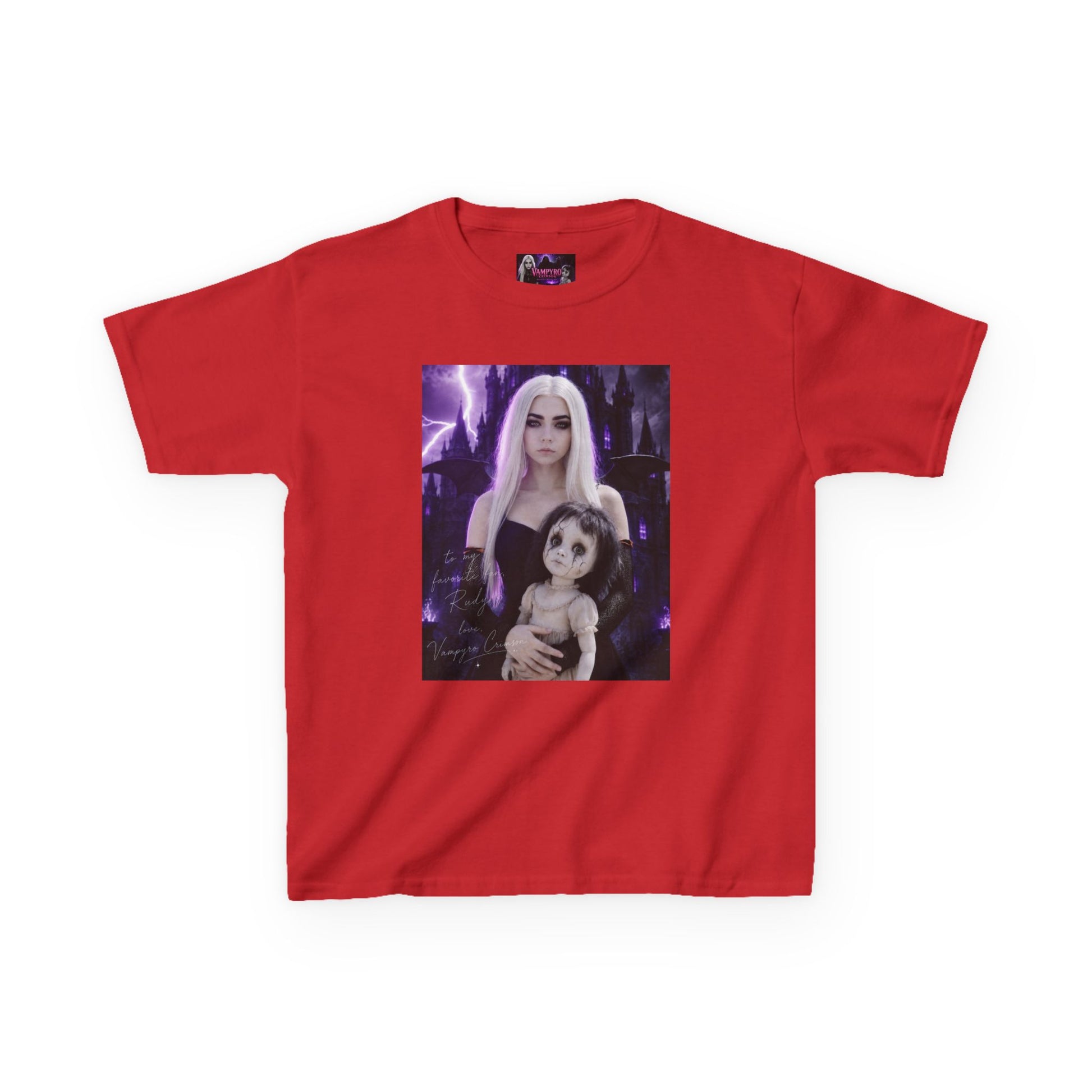 Vampyro Crimson “Haunted Music Box” Official Kids Tee – Gothic Doll Edition