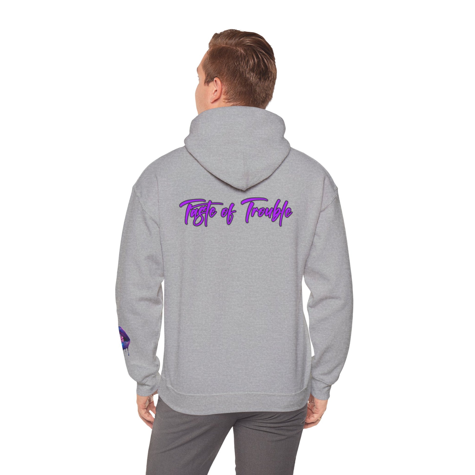 Taste of Trouble Inspirational Hoodie for Creative Souls, Motivational Sweatshirt, Unisex Heavy Blend, Modern Casual Wear, Gift for Artists, Trendy [...]