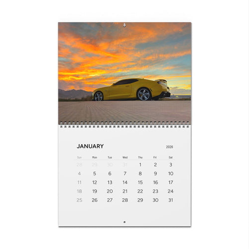 2026 Helios Wall Calendar — Monthly Scenic Helios Car Photos