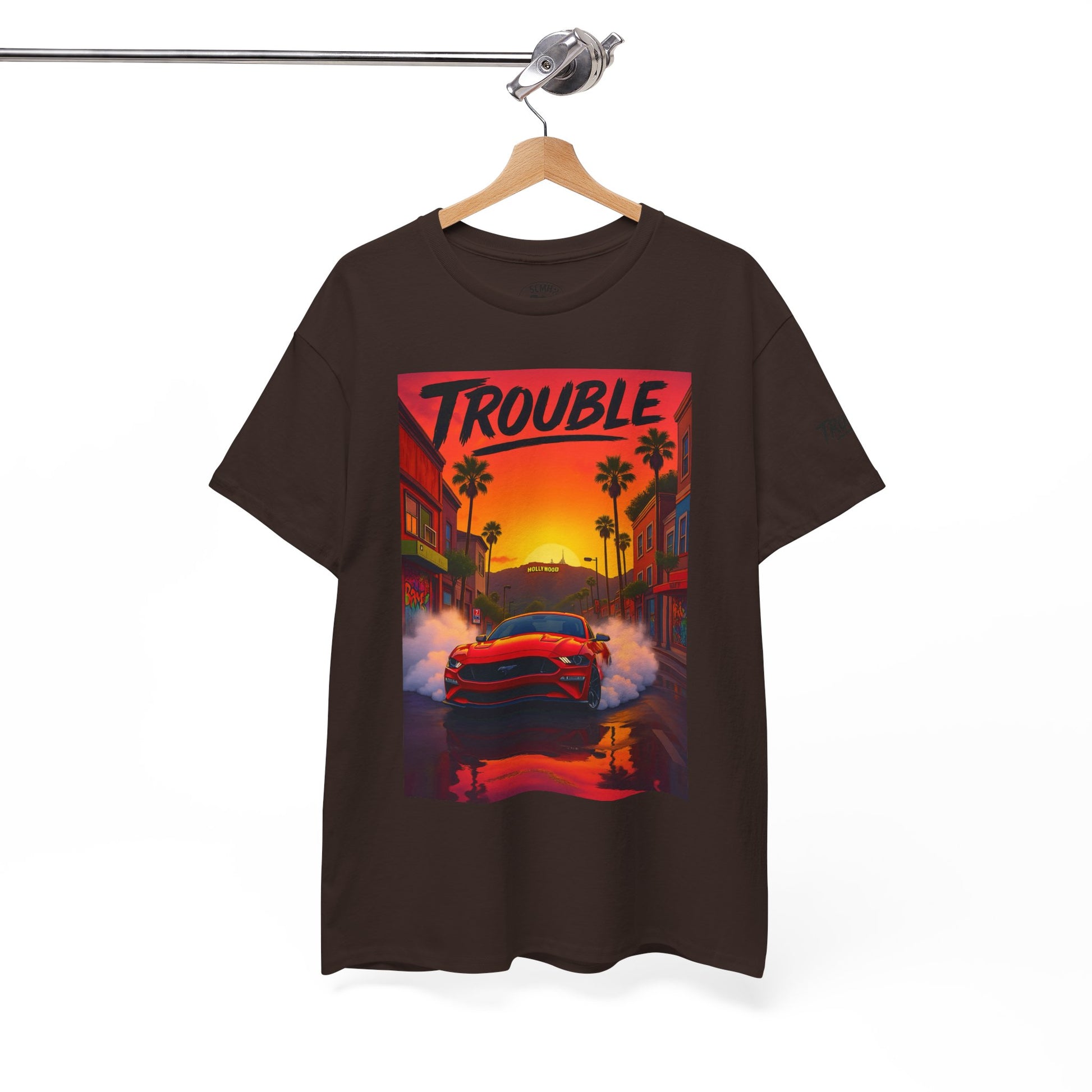 Trouble Retro Trouble Graphic Tee, Unisex Cotton T-Shirt, Cool Streetwear Shirt, Casual Summer Tee, Gift for Car Lovers