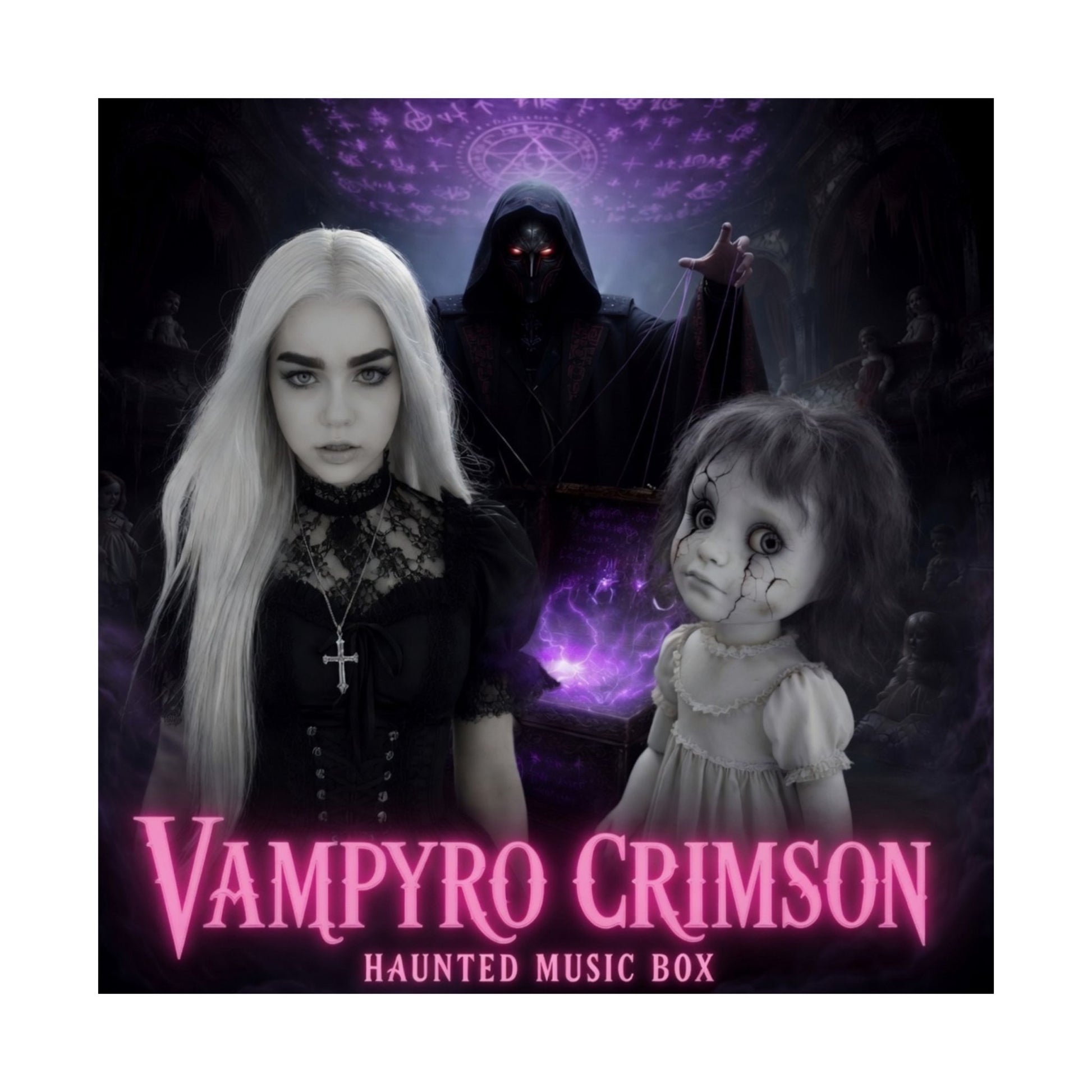 Vampyro Crimson Haunted Music Box Matte Poster