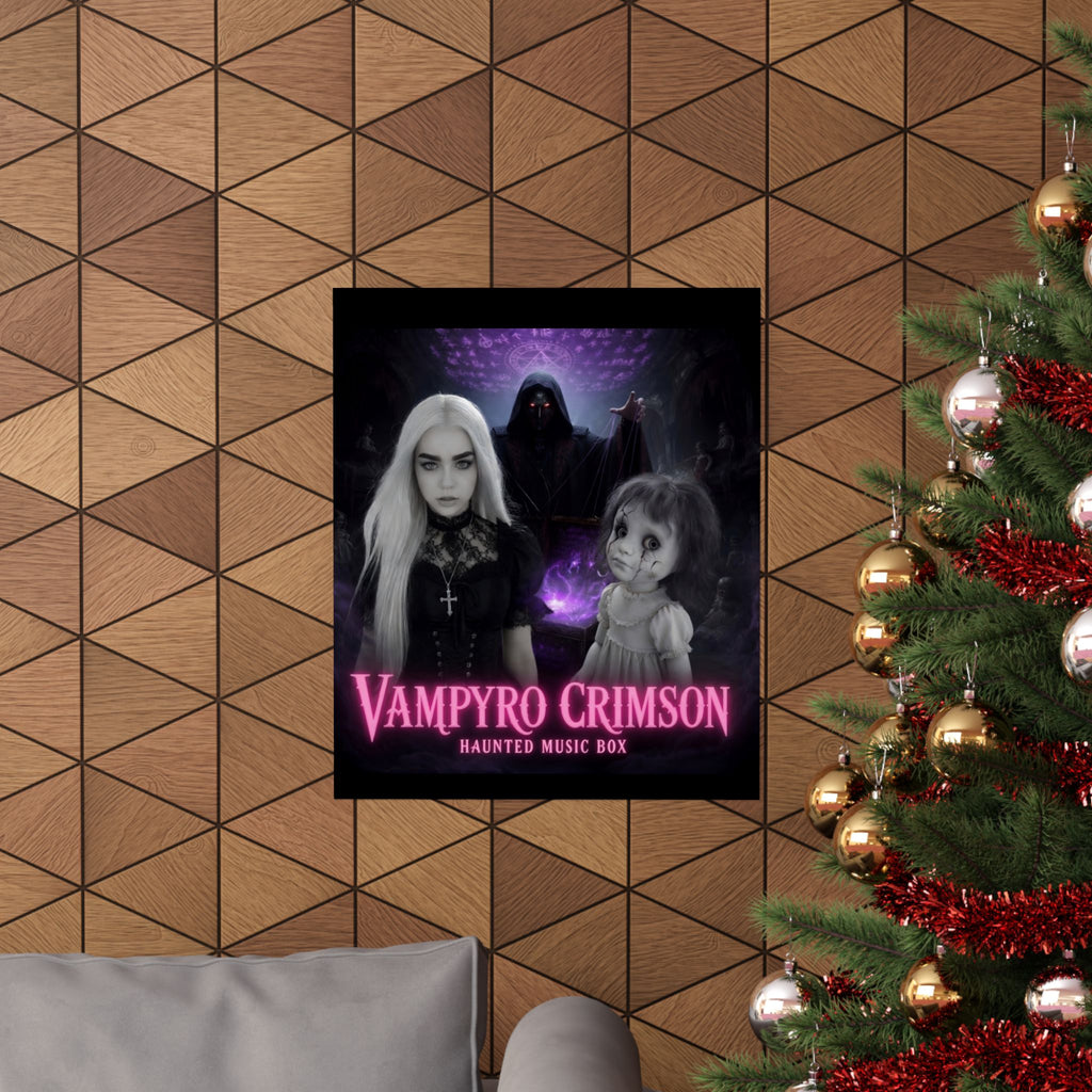 Vampyro Crimson Haunted Music Box Matte Poster