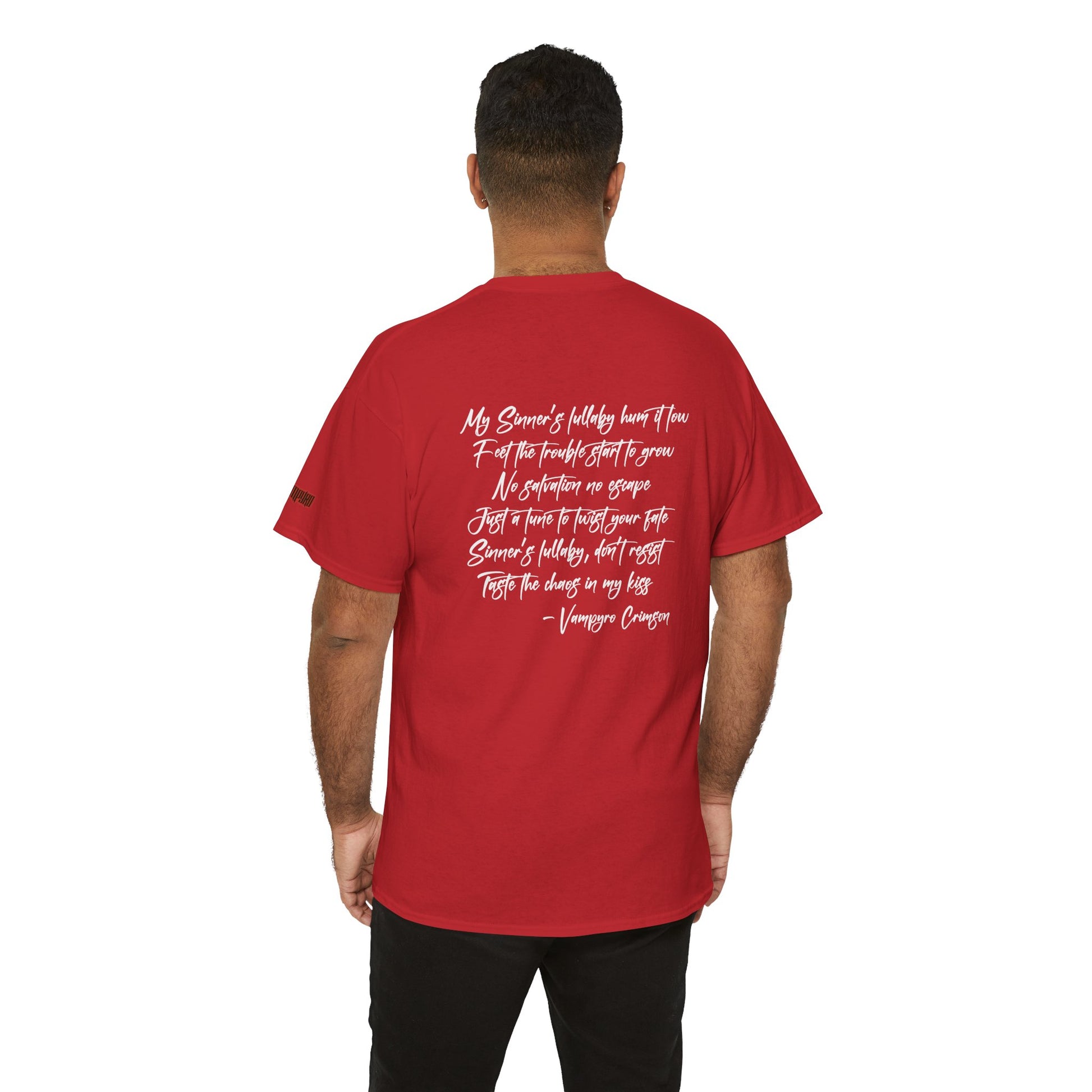 Taste of Trouble Vampyro Crimson Lyrics Unisex Heavy Cotton Tee - Casual Comfort, Everyday Wear, Gift for Friends, Stylish Casual Tee, Versatile Fashion