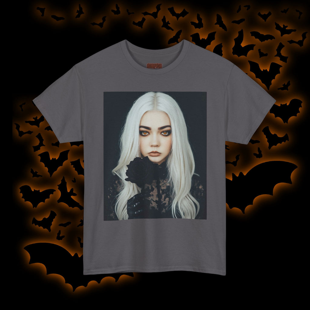 Digitally Autographed Vampyro Crimson Gothic Art Unisex Tee, Halloween Shirt, Alternative Fashion, Spooky Graphic Tee, Witchy Aesthetic Clothing, Edgy Outfit Idea