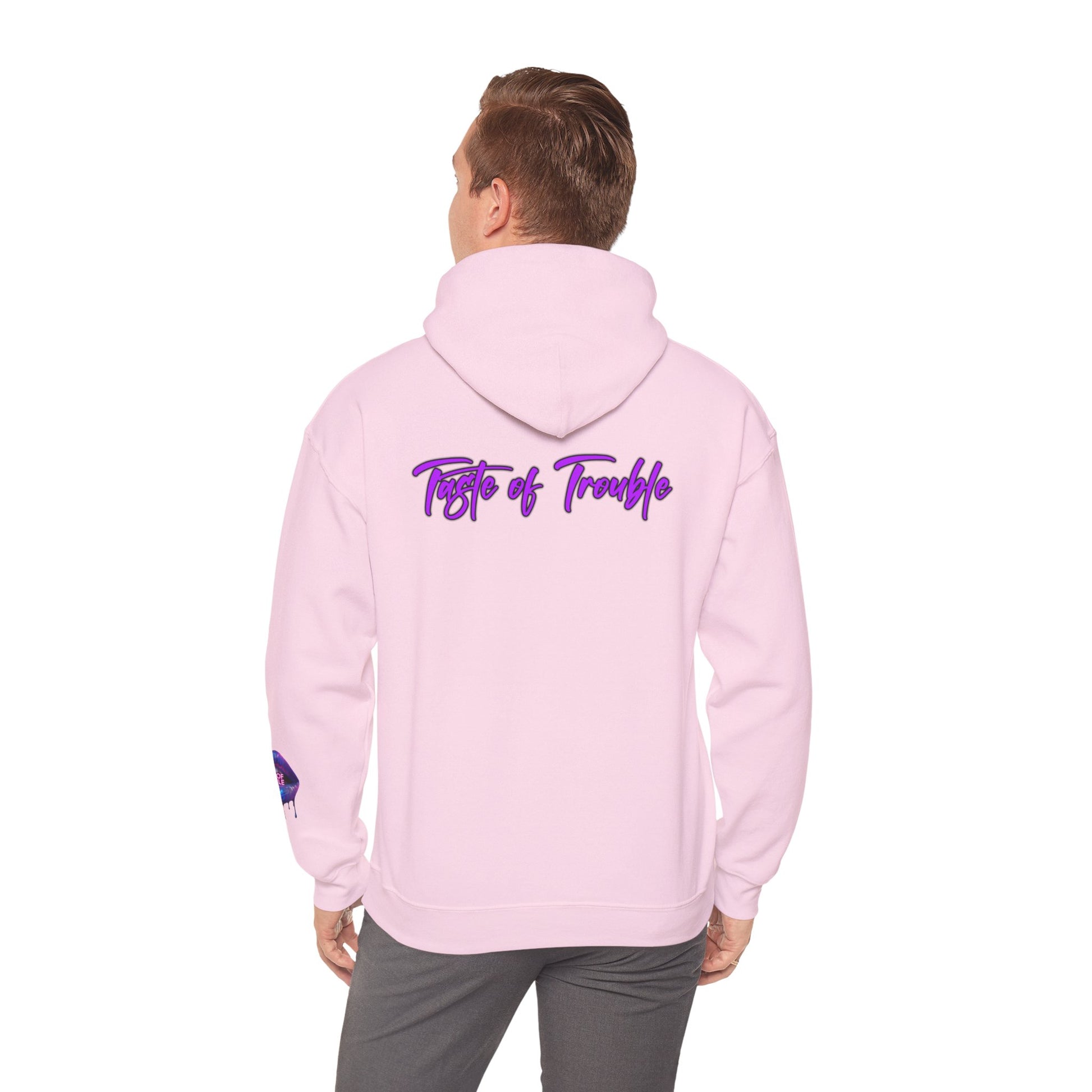 Taste of Trouble Inspirational Hoodie for Creative Souls, Motivational Sweatshirt, Unisex Heavy Blend, Modern Casual Wear, Gift for Artists, Trendy [...]
