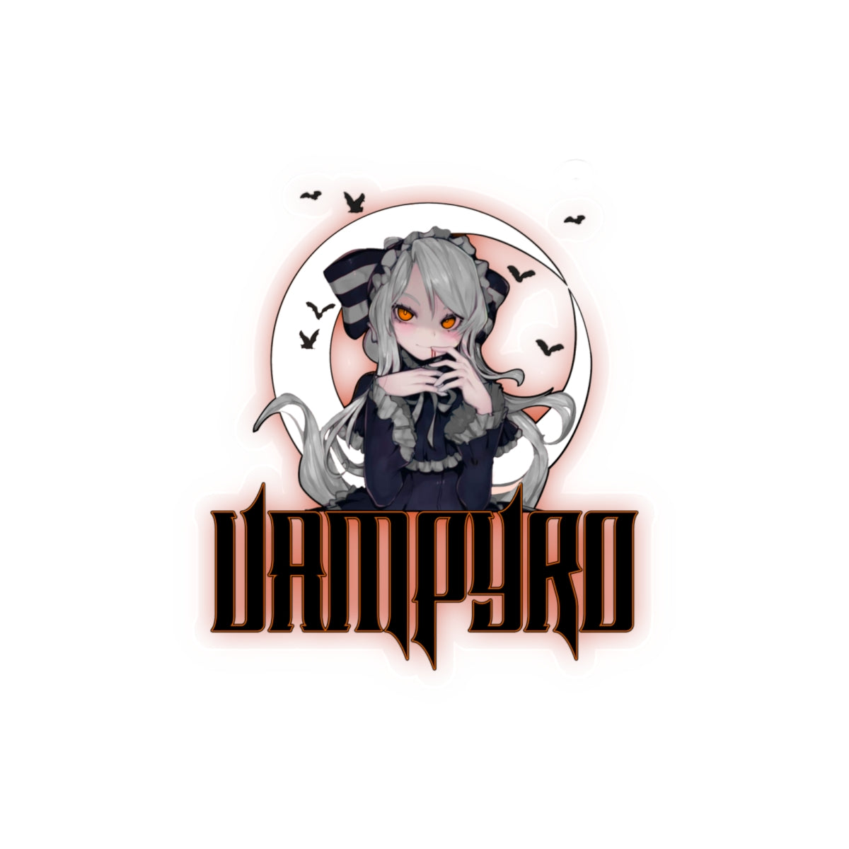 Vampyro Crimson Original Kiss-Cut Stickers | Aesthetic Laptop/Water Bottle Decals, Gothic Decor, Anime Lover Gifts, Unique Wall Art