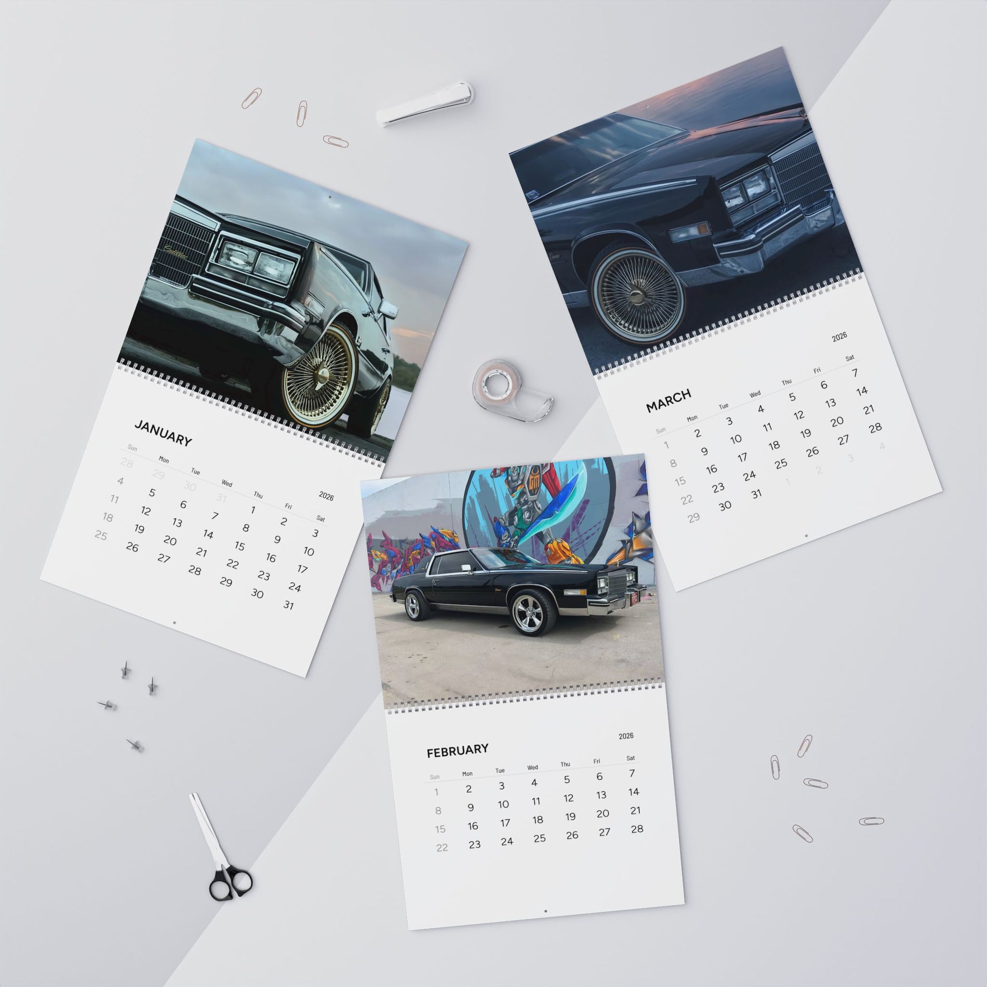 Apollonia Wall Calendar 2026 – Vintage Cars & Urban Auto Photography