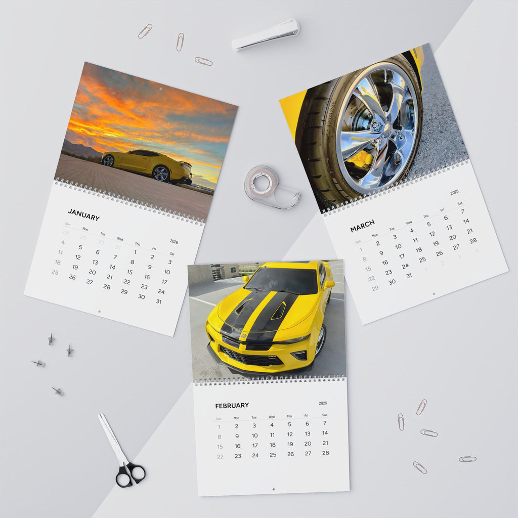 2026 Helios Wall Calendar — Monthly Scenic Helios Car Photos
