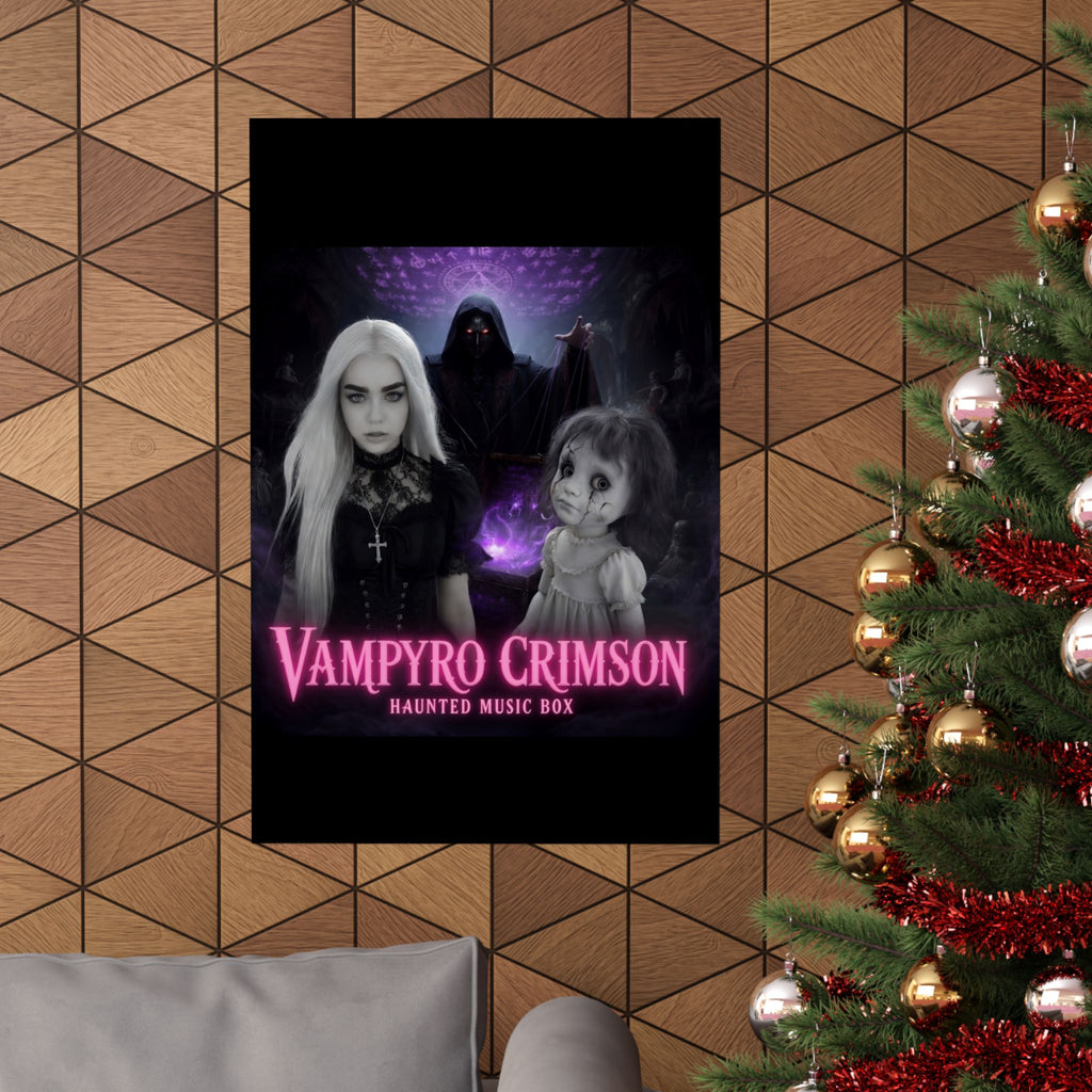 Vampyro Crimson Haunted Music Box Matte Poster