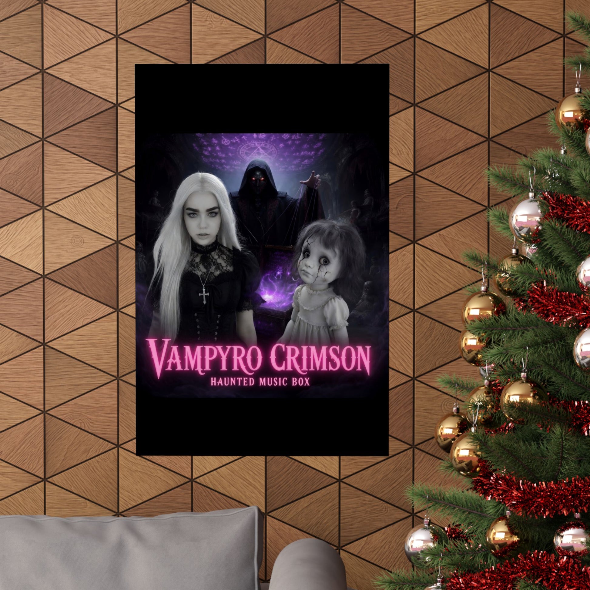 Vampyro Crimson Haunted Music Box Matte Poster