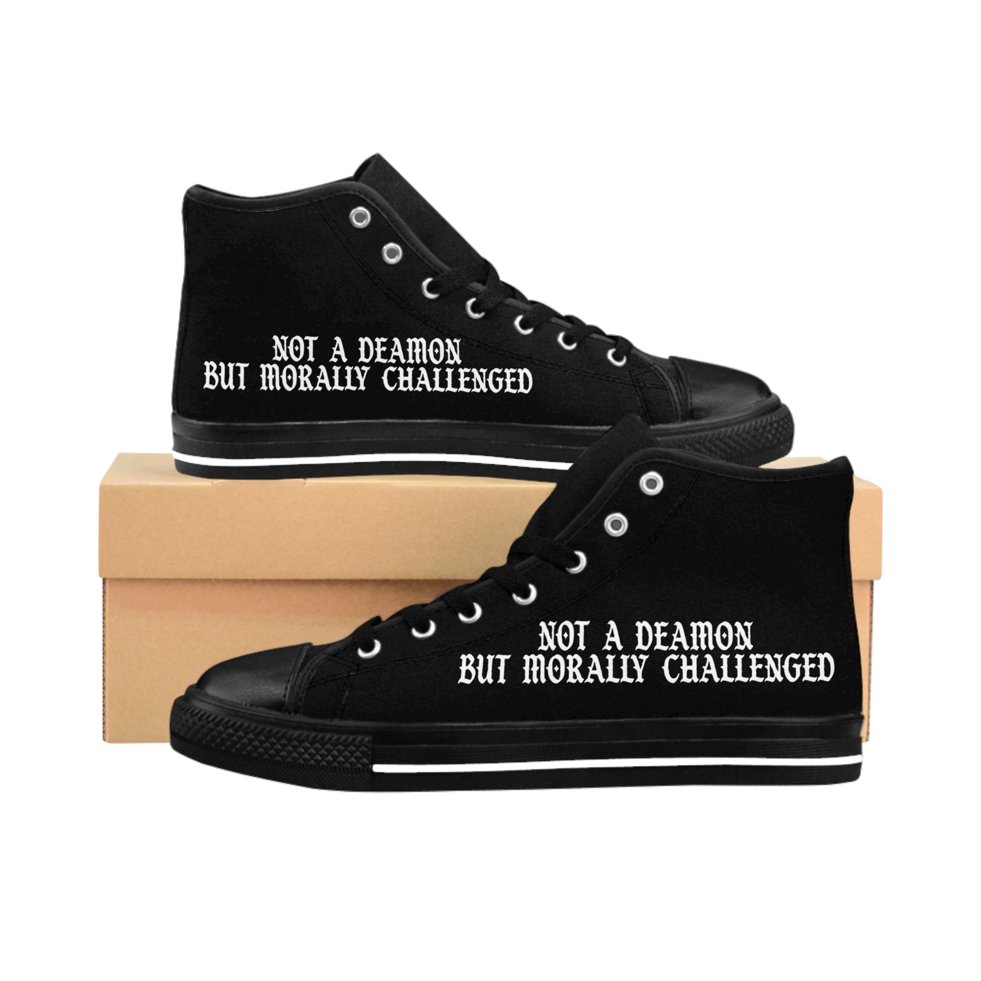 Not a Demon but Morally Challenged High Top Sneakers
