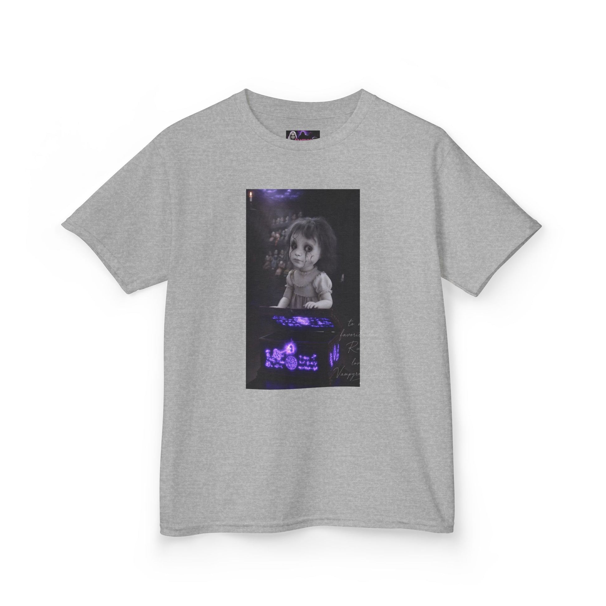 Vampyro Crimson – Haunted Music Box Kids Gothic Horror T-Shirt