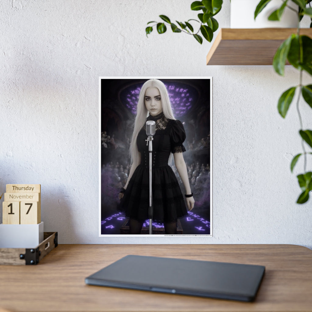 Vampyro Crimson Haunted Music Box Portrait Gloss Poster