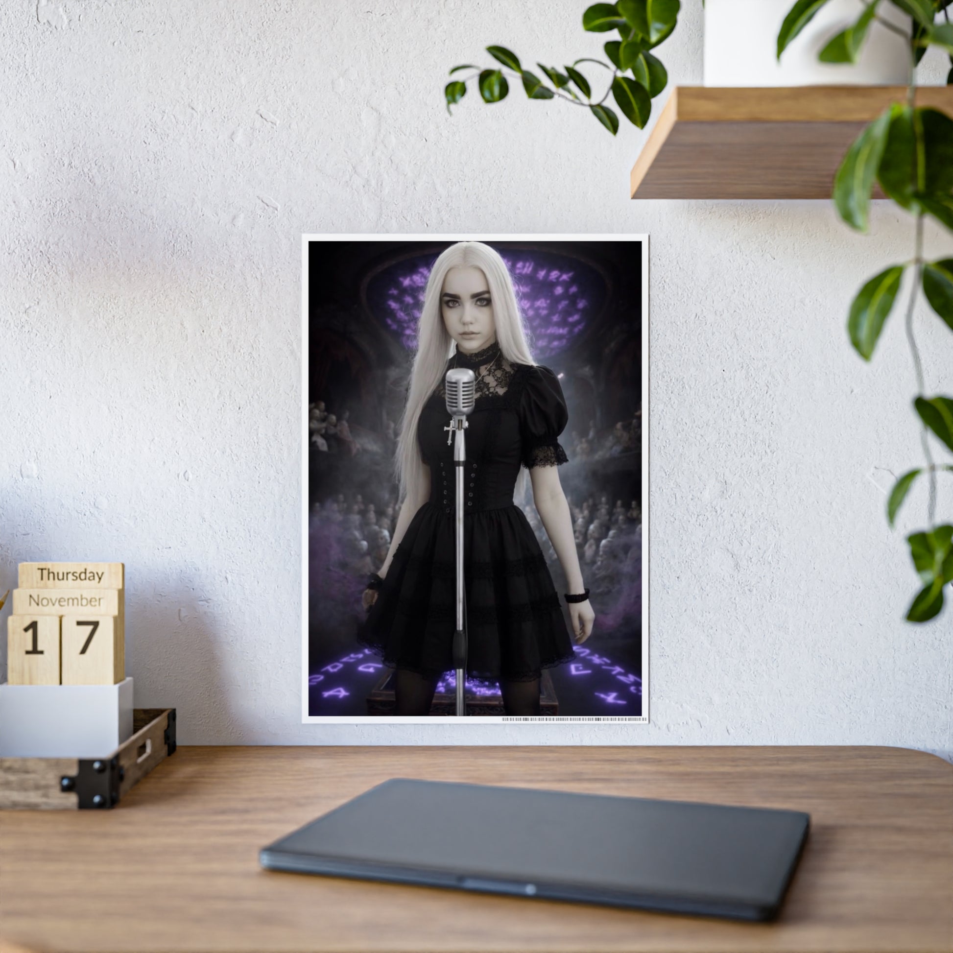 Vampyro Crimson Haunted Music Box Portrait Gloss Poster
