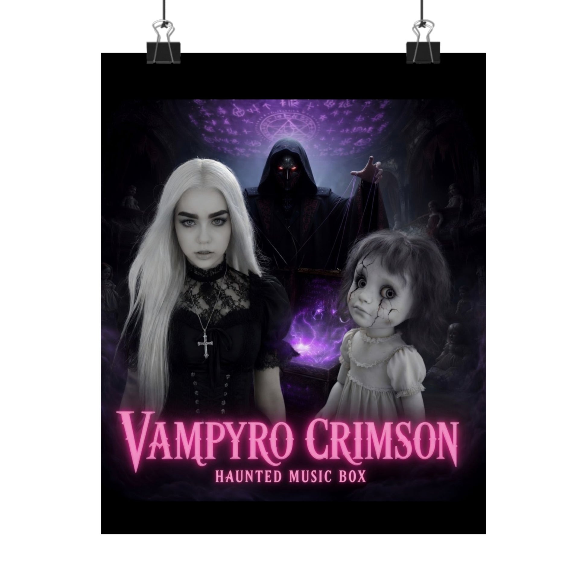 Vampyro Crimson Haunted Music Box Matte Poster