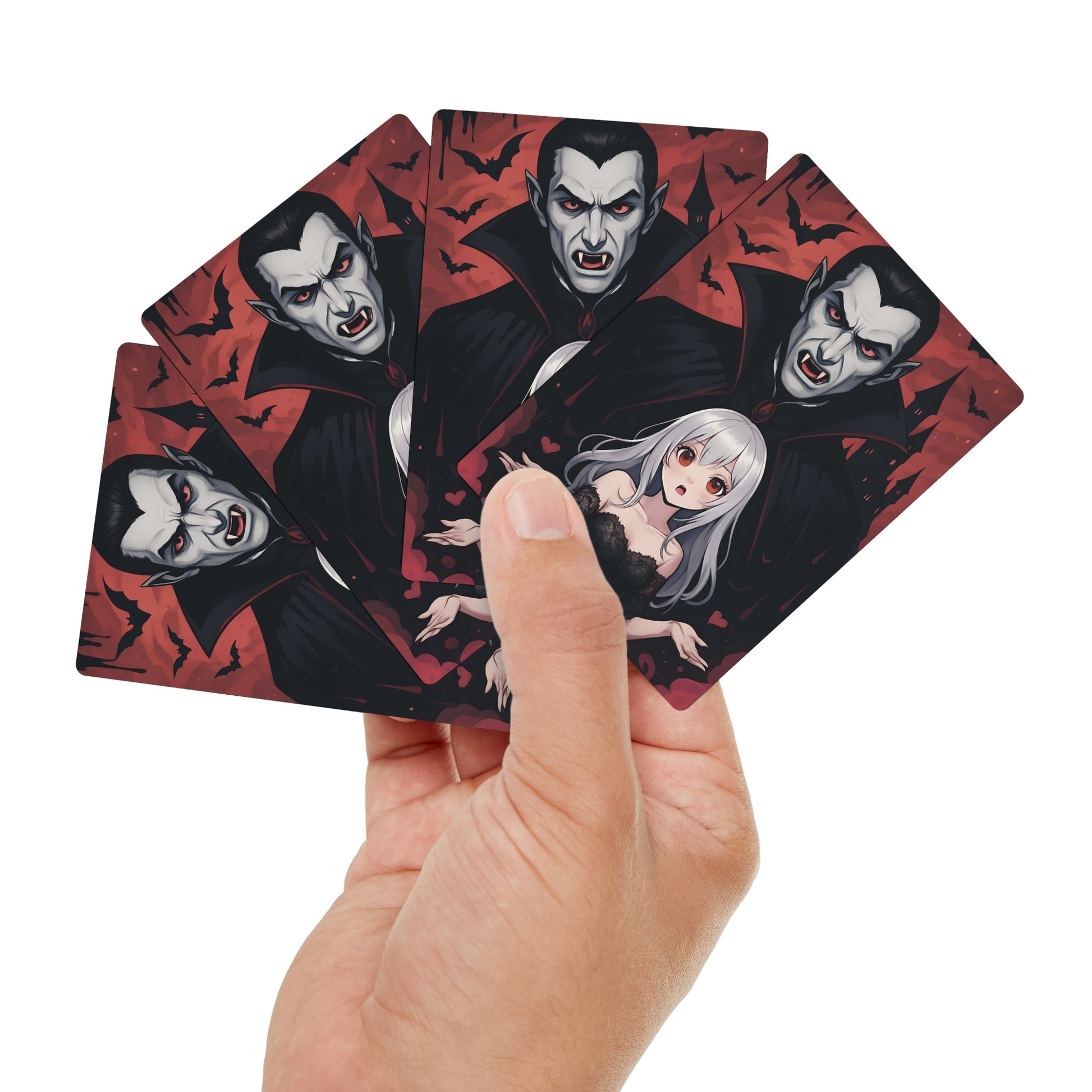 Vampire-Themed Poker Cards, Unique Card Game Gift, Halloween Decor, Party Games, Collectible Playing Cards
