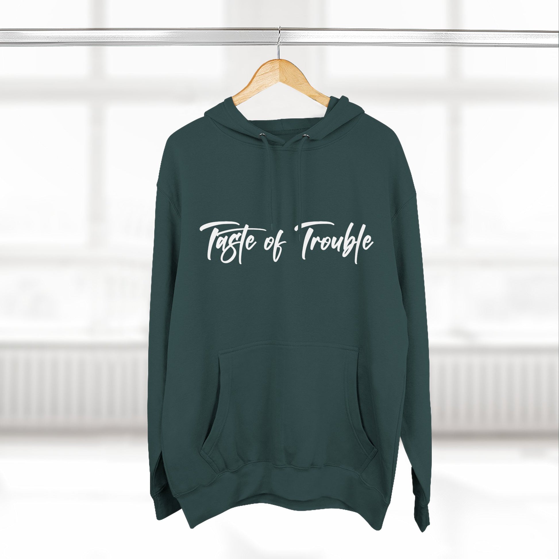 Taste of Trouble Fleece Pullover, Cozy Gift for Women, Casual Wear, Motivational Apparel, Holiday Gift