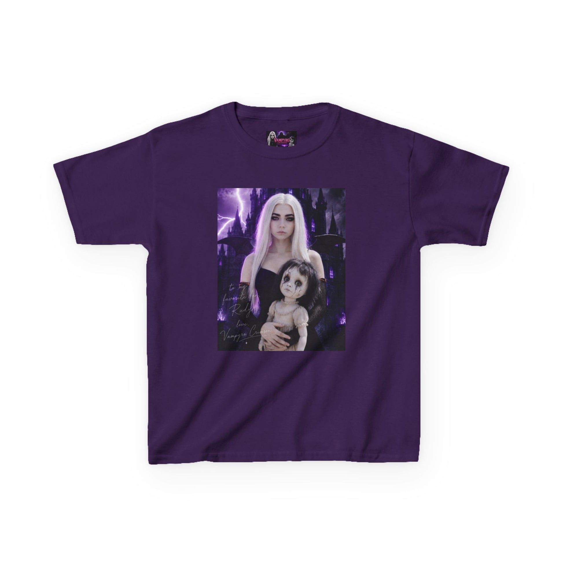 Vampyro Crimson “Haunted Music Box” Official Kids Tee – Gothic Doll Edition