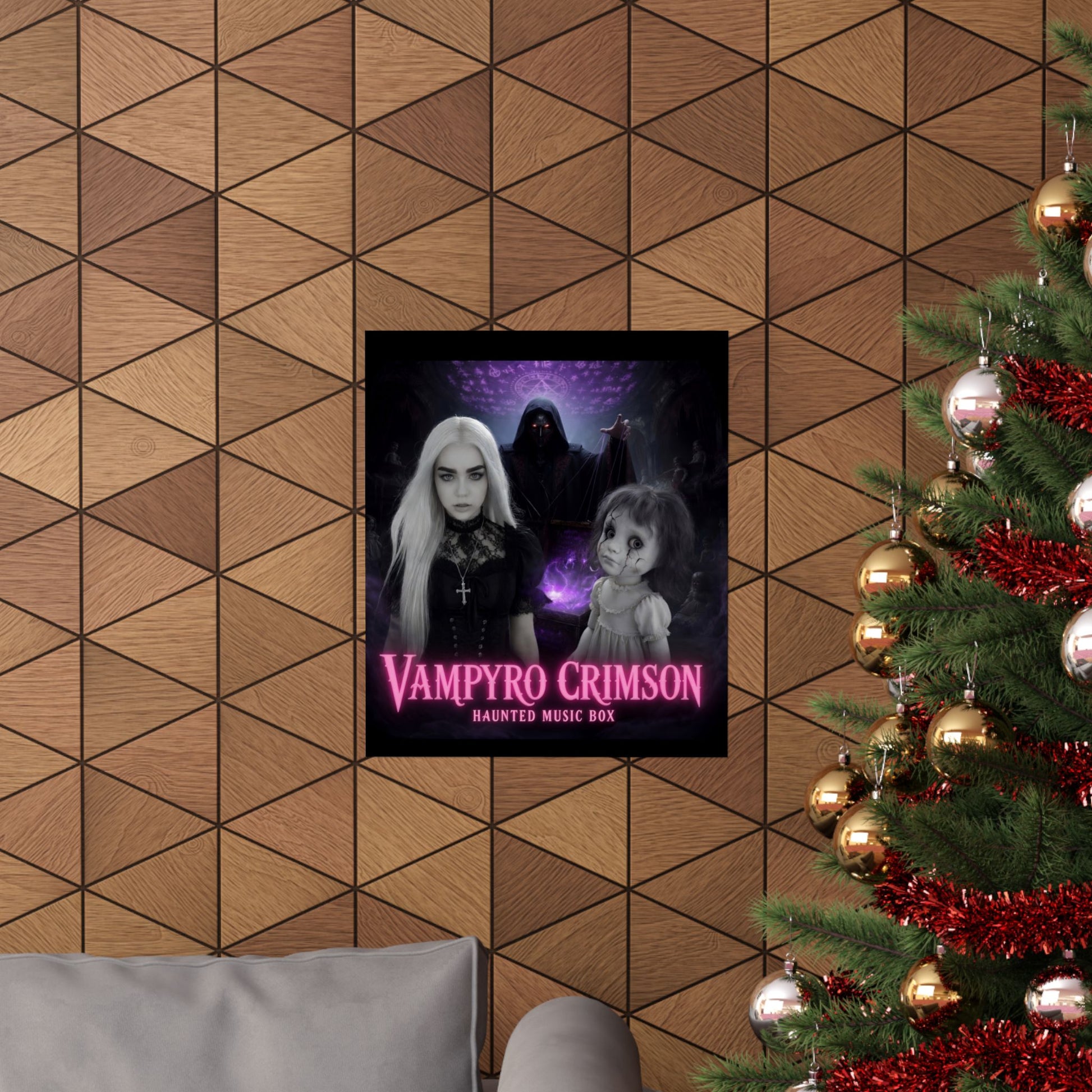 Vampyro Crimson Haunted Music Box Matte Poster