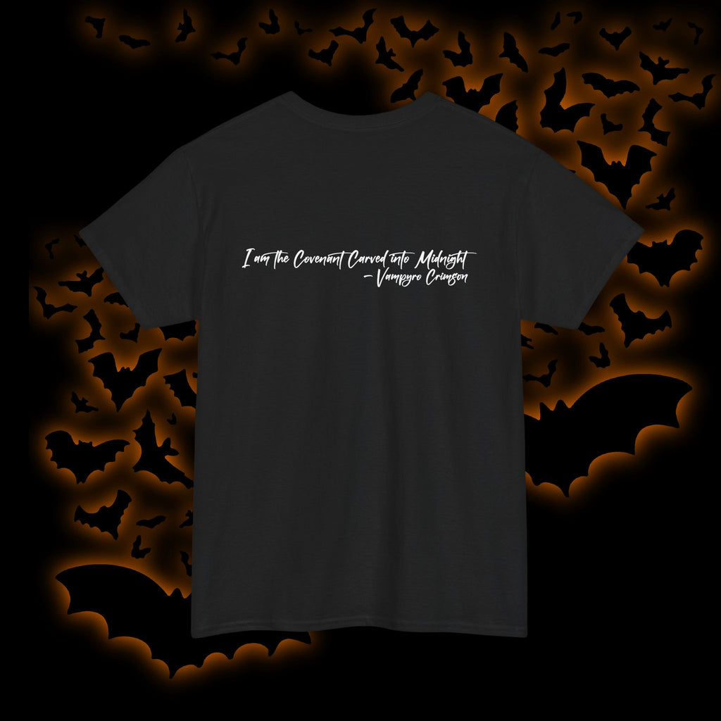Digitally Autographed Vampyro Crimson Gothic Art Unisex Tee, Halloween Shirt, Alternative Fashion, Spooky Graphic Tee, Witchy Aesthetic Clothing, Edgy Outfit Idea
